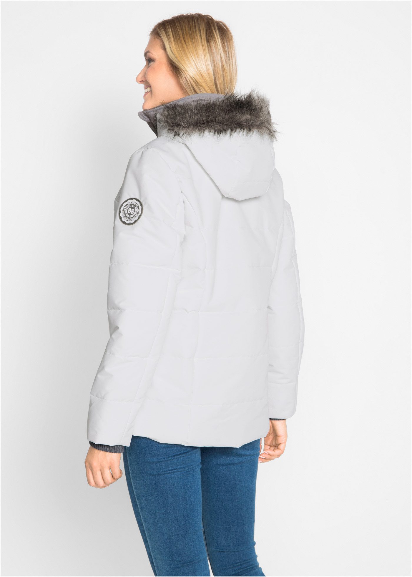 bonprix Winterjacke mit 2-in-1 Optik, mit integriertem Fleeceeinsatz, Slim fit Passform