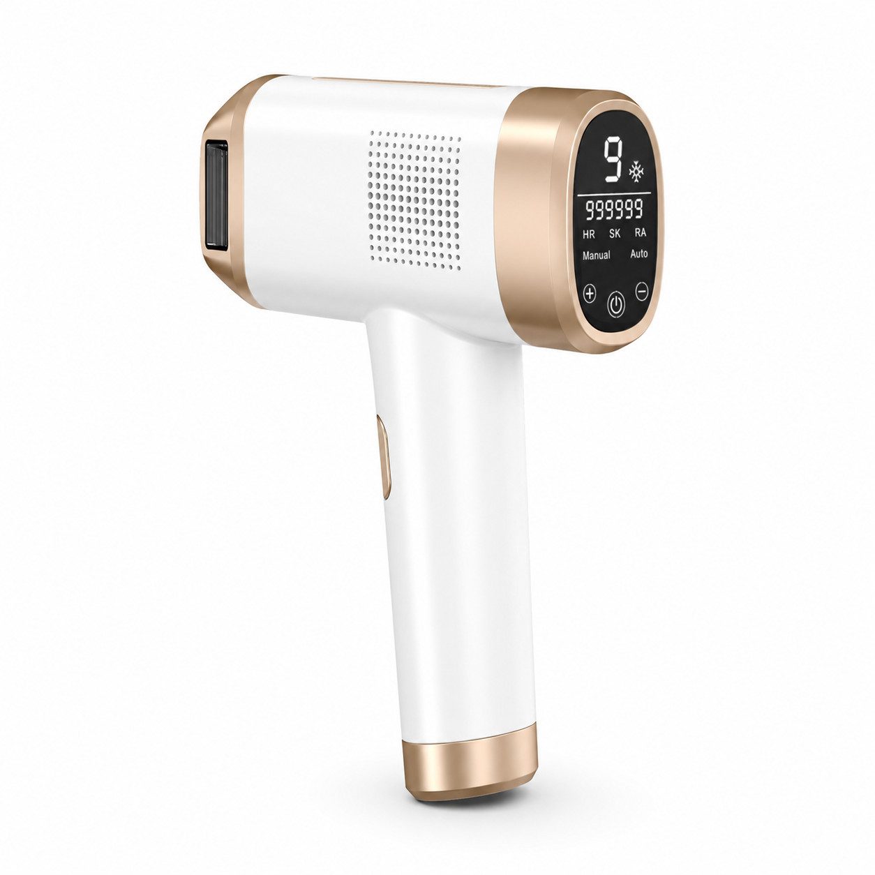 Tekoo HPL-Haarentferner IPL-Haarentferner mit 990.000 Lichtimpulsen für Zuhause, IPL-Haarentfernungsgerät mit Netzadapter und Schutzbrille, 990.000 Lichtimpulse, 0,3 cm² Fenster, 510–1200 nm