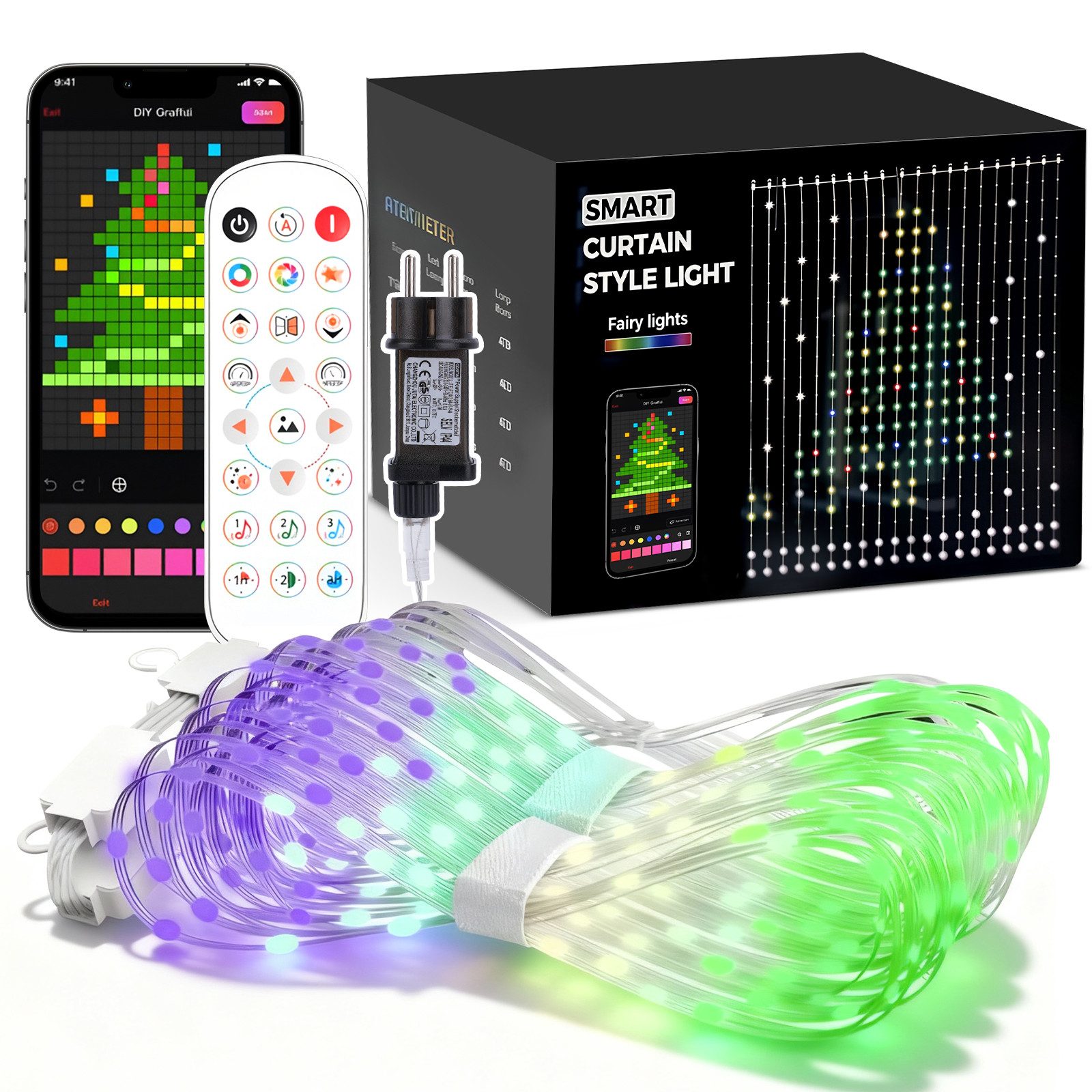 XERSEK LED-Lichterkette Smart Lichtervorhang 400 LED Vorhanglichter 2-3M Vo günstig online kaufen