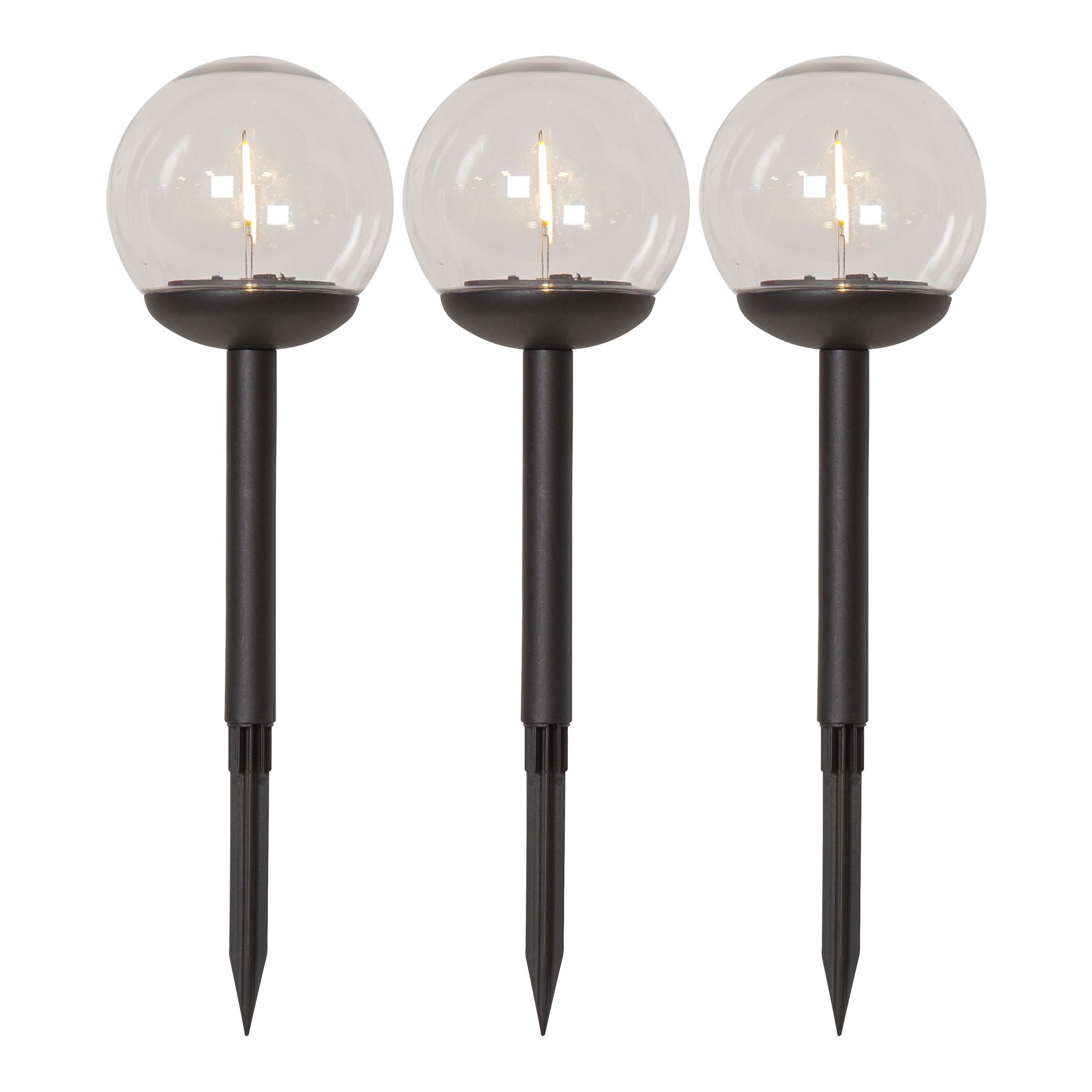 STAR TRADING LED Dekolicht Globe, Star Trading LED Stabkerze Flamme Stripe 2er-Set aus Wachs