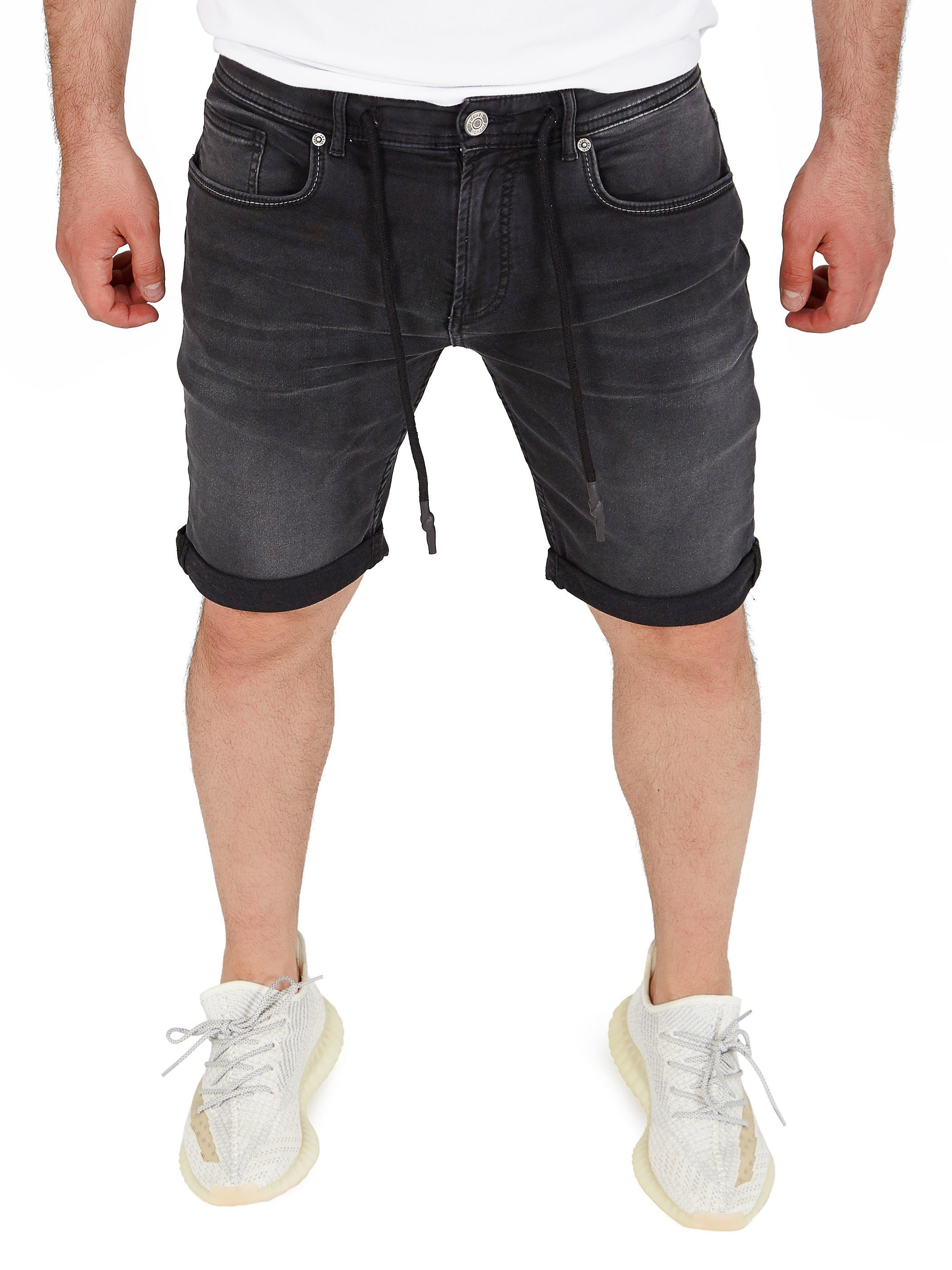 Yazubi Jeansshorts Henry lässige Sweatshorts mit Stretchanteil