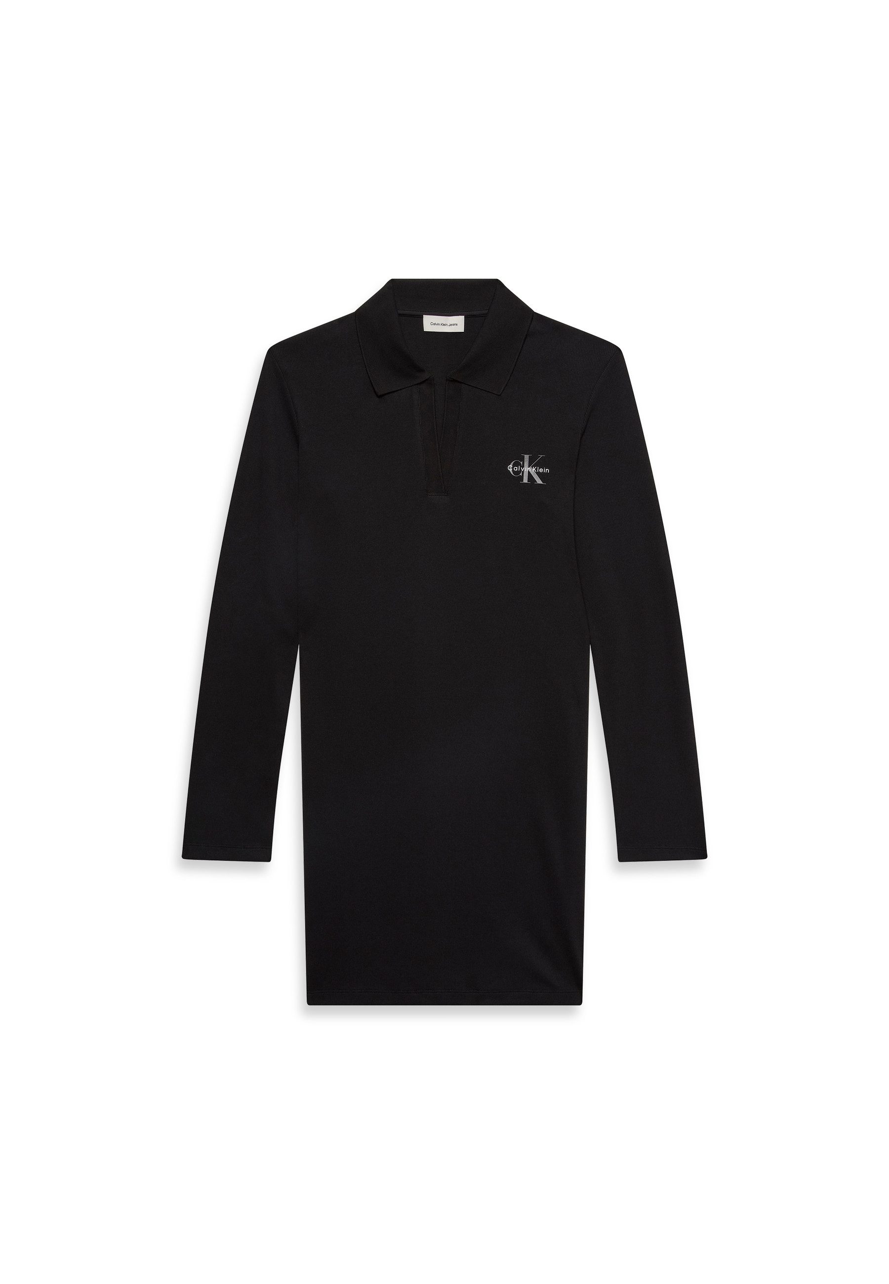 Minikleid LS MONOLOGO RIB POLO MINI DRESS