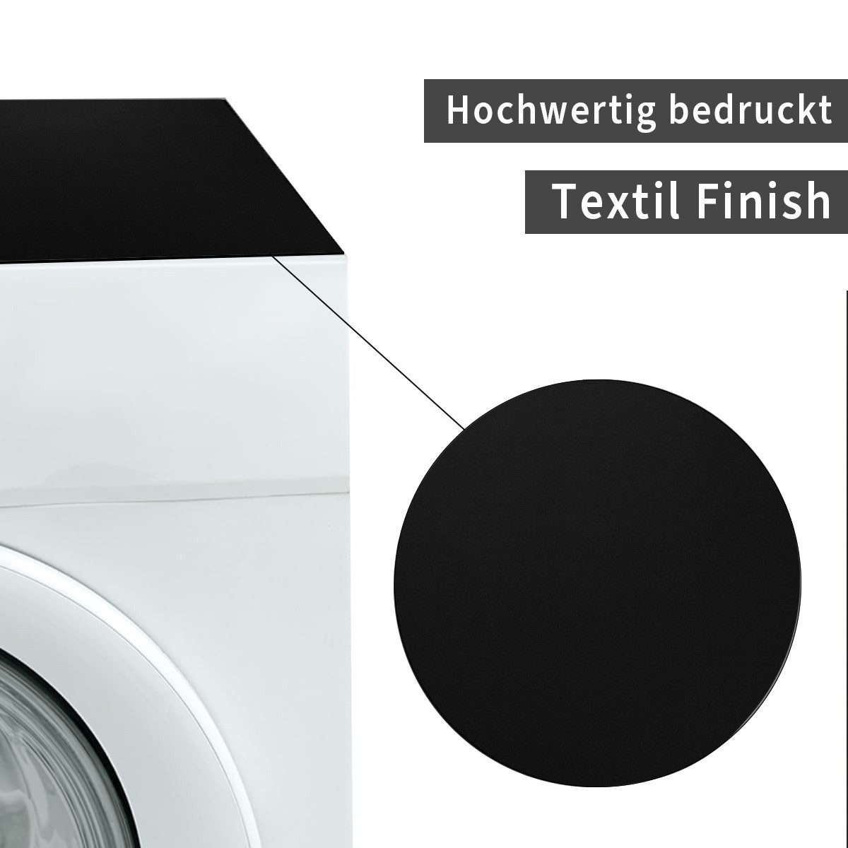 Tabletop Antirutschmatte Waschmaschinen-Auflage schwarz rutschfest, waschbar, 1-St., Textil-Finish Gummi-Matte als Trockner Waschmaschinen-Unterlage – Bild 5 von 5