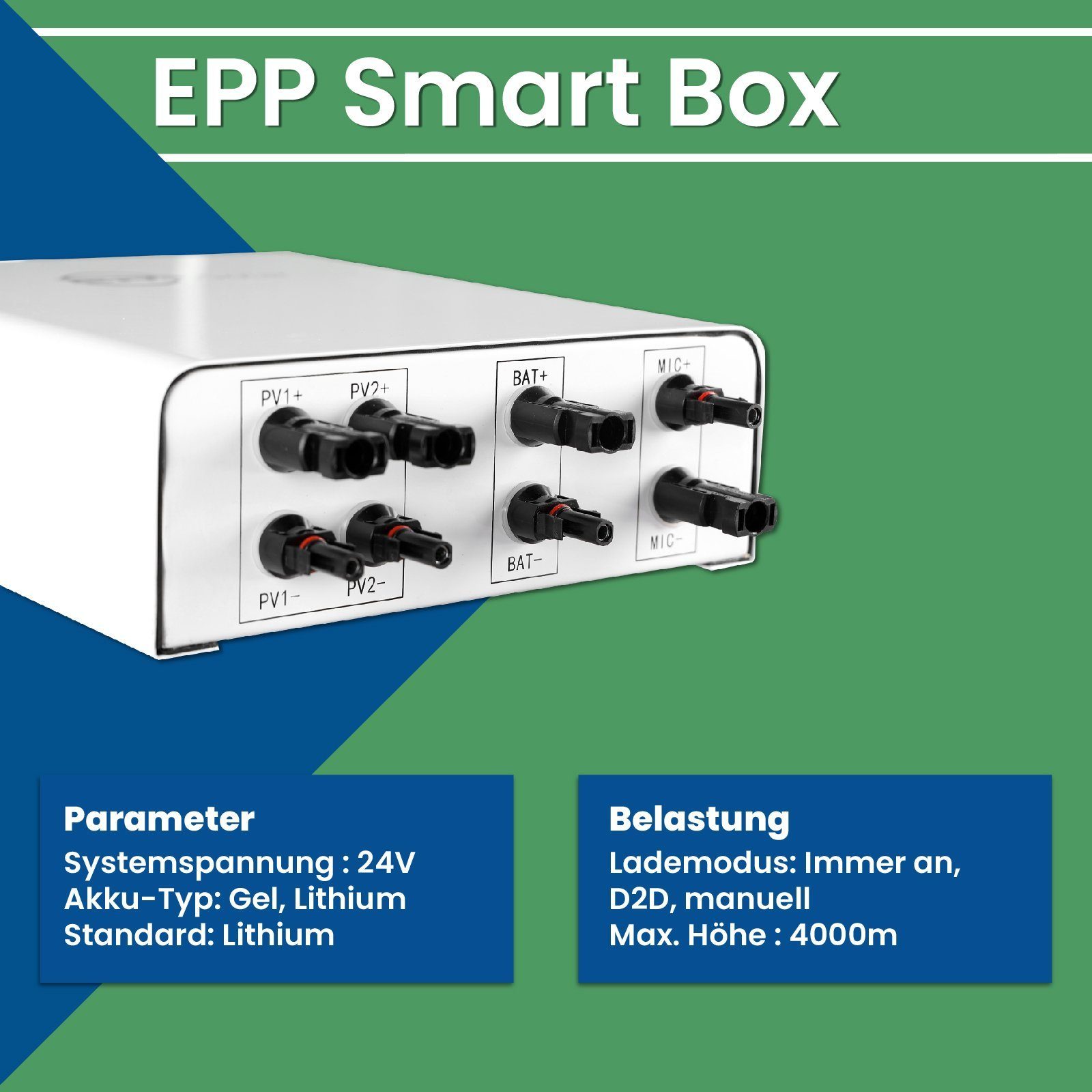 EPP.Solar Solaranlage EPP im 30A mit Nachrüstbar Balkonkraftwerk Speicher Smart Box