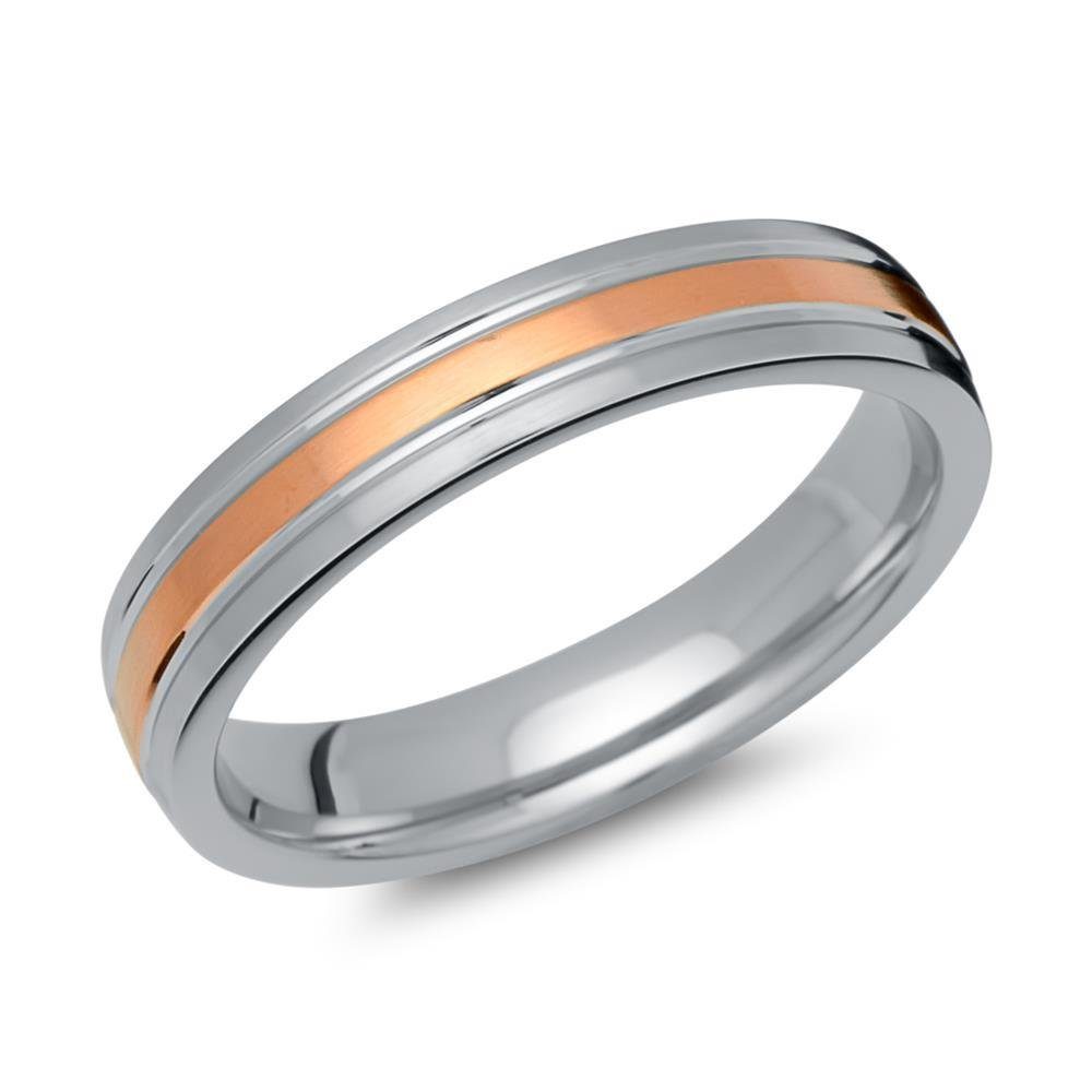 Unique Fingerring Unique Edelstahlring teilvergoldet rosé 4,4mm R9211