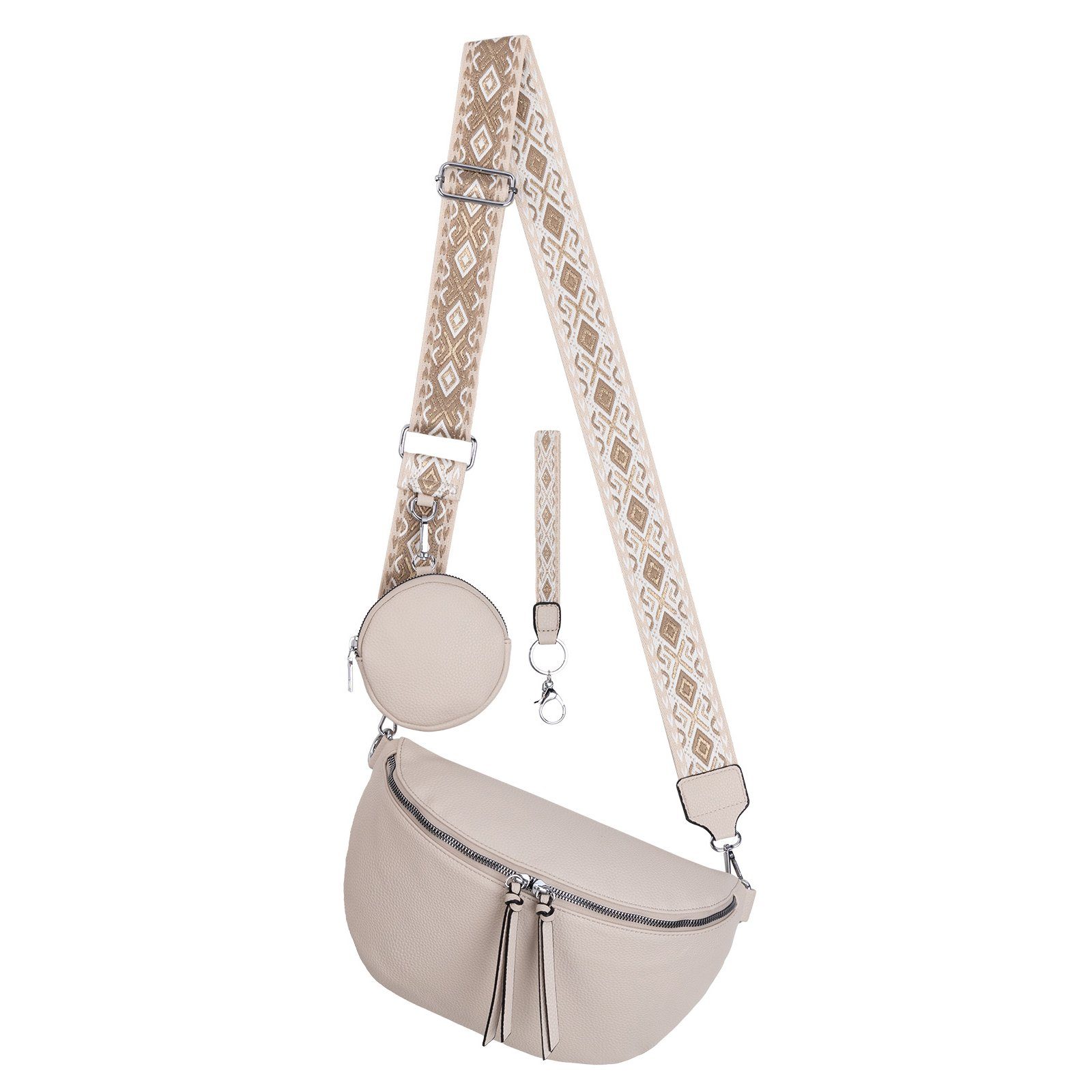 Gürteltasche Bauchtasche Umhängetasche Crossbody-Bag Kunstleder Italy-Design