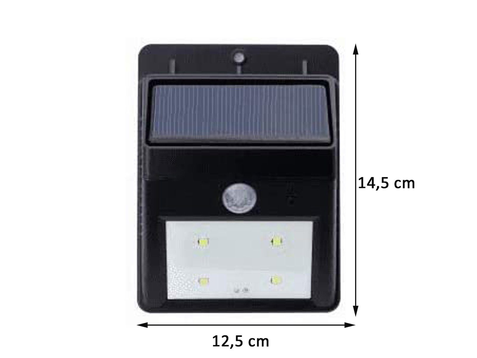 REV Außen-Wandleuchte, Bewegungsmelder, LED fest Solarleuchte Tageslichtweiß, Solarlicht integriert, Treppenbeleuchtung mit Bewegungsmelder, LED