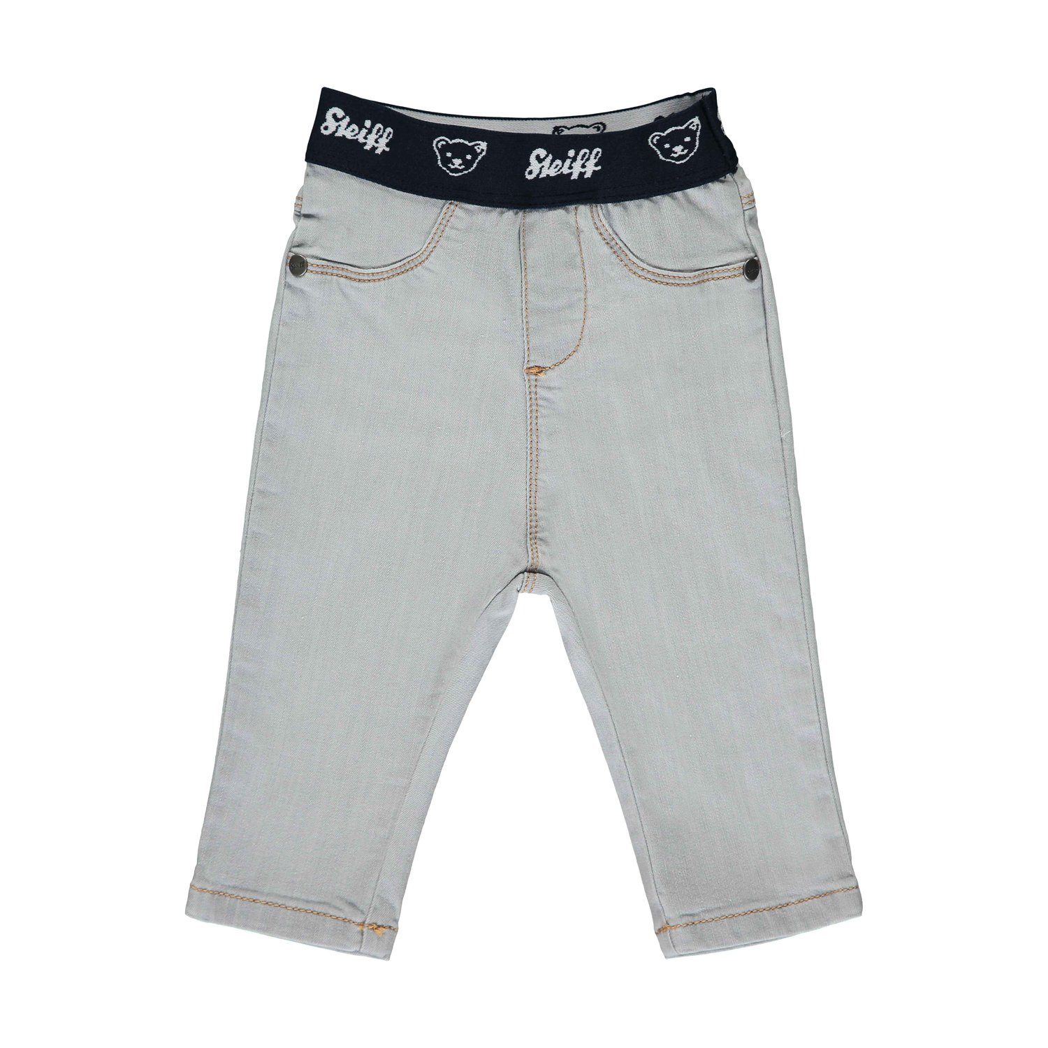 Jeans mit Teddy Logo Collection Bequeme Baby Steiff Jeans Steiff Softbund weiche Applikation Flausch