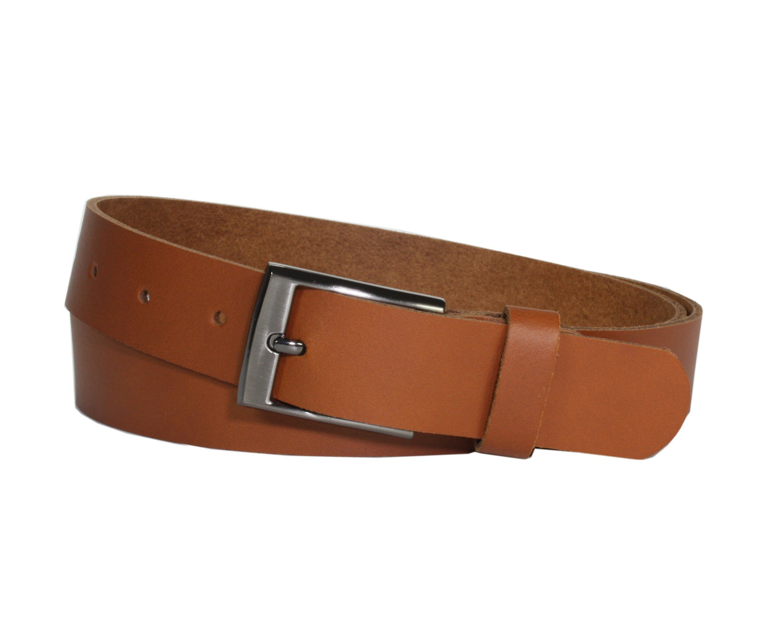 COLOGNEBELT Ledergürtel C20-SL 3 cm breiter Ledergürtel in Cognac mit eckig günstig online kaufen