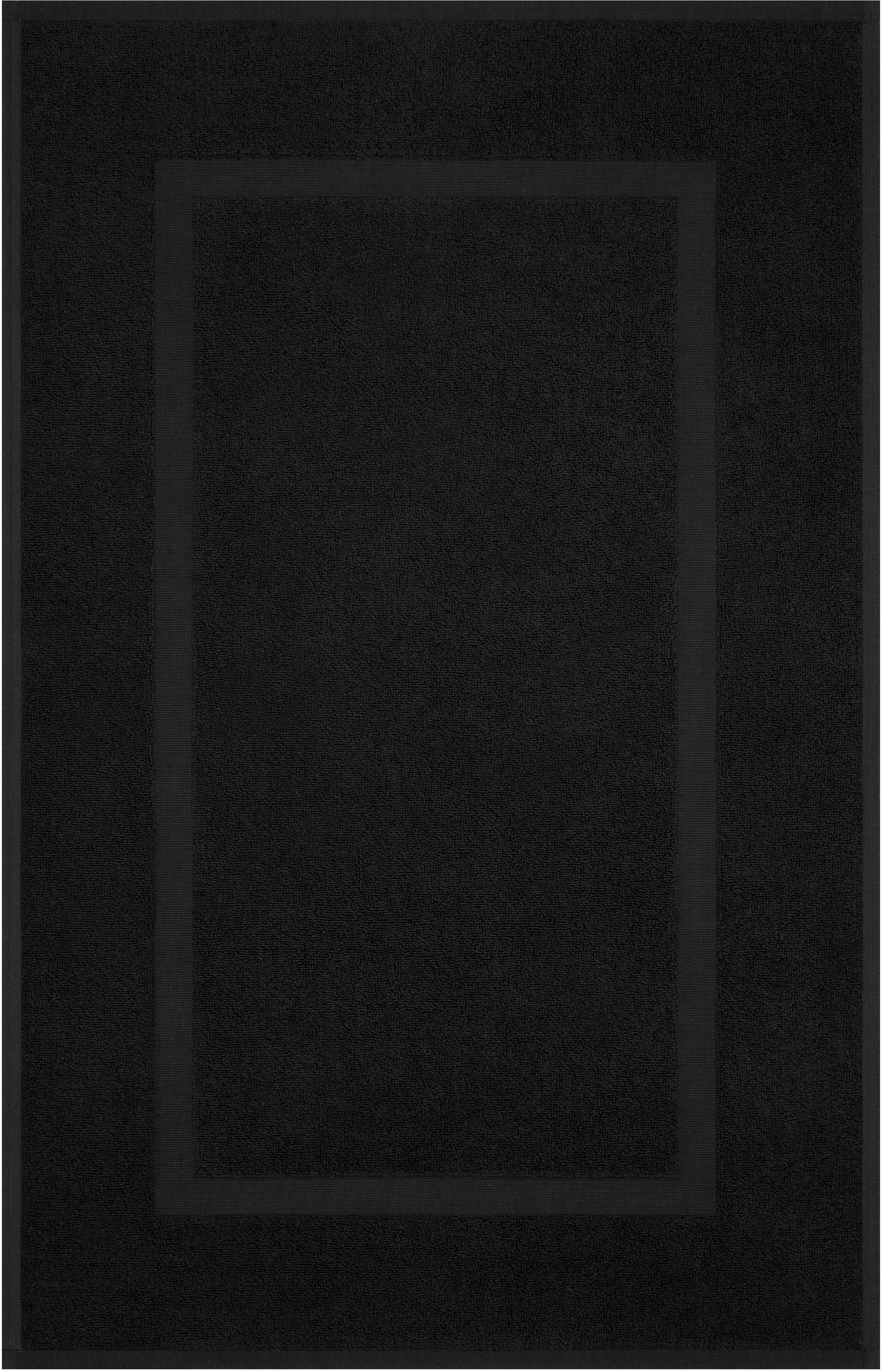 HAMMETEX Badematte Hotelmatte, Duschvorleger, Höhe 5 mm, rutschhemmend beschichtet, beidseitig nutzbar, Baumwolle, rechteckig, 2-teiliges Set, einfarbig, 100% Baumwolle