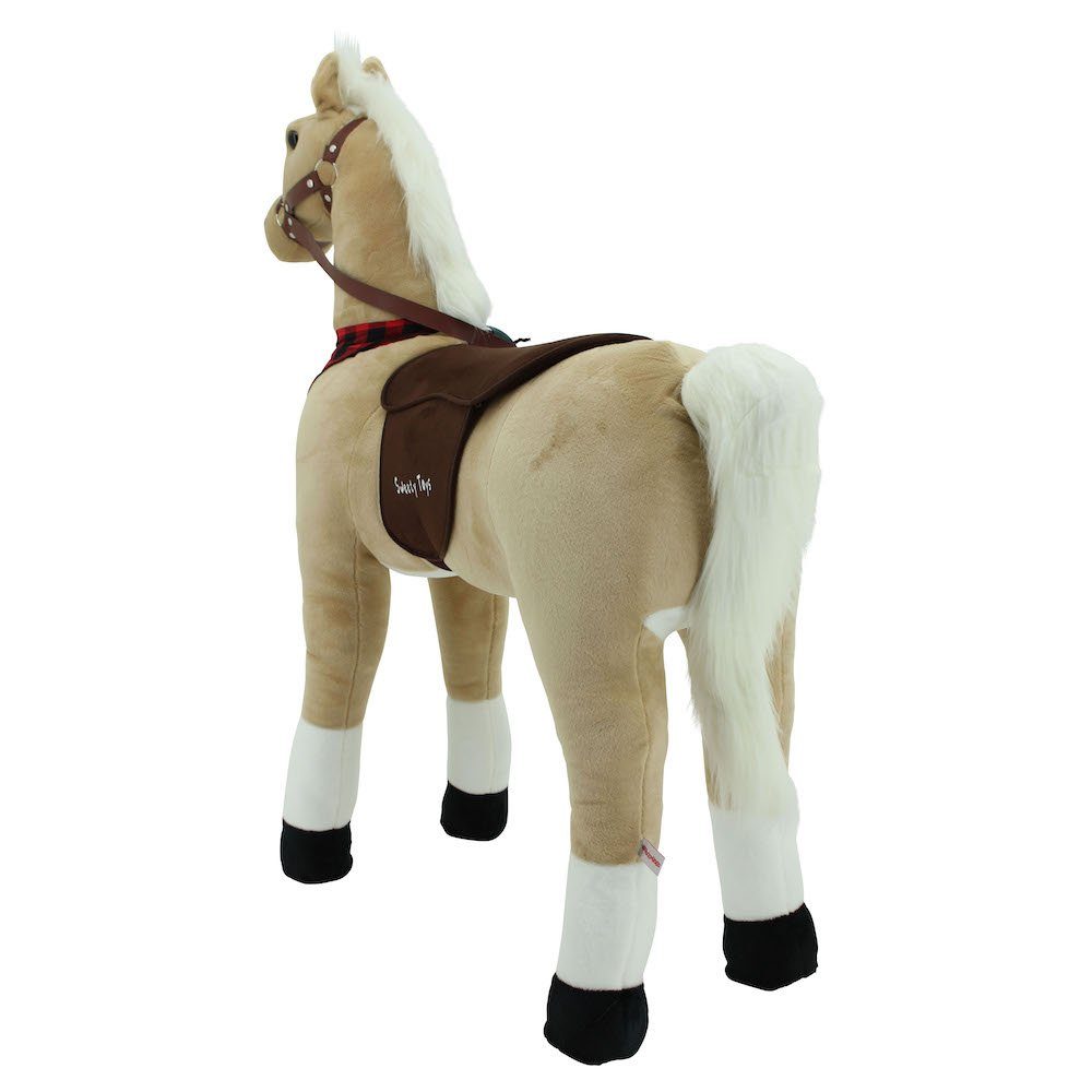 Sweety-Toys Stehpferd Sweety Toys 7714 Stehpferd 110cm robustes Reitpferd mit Stahlunterbau