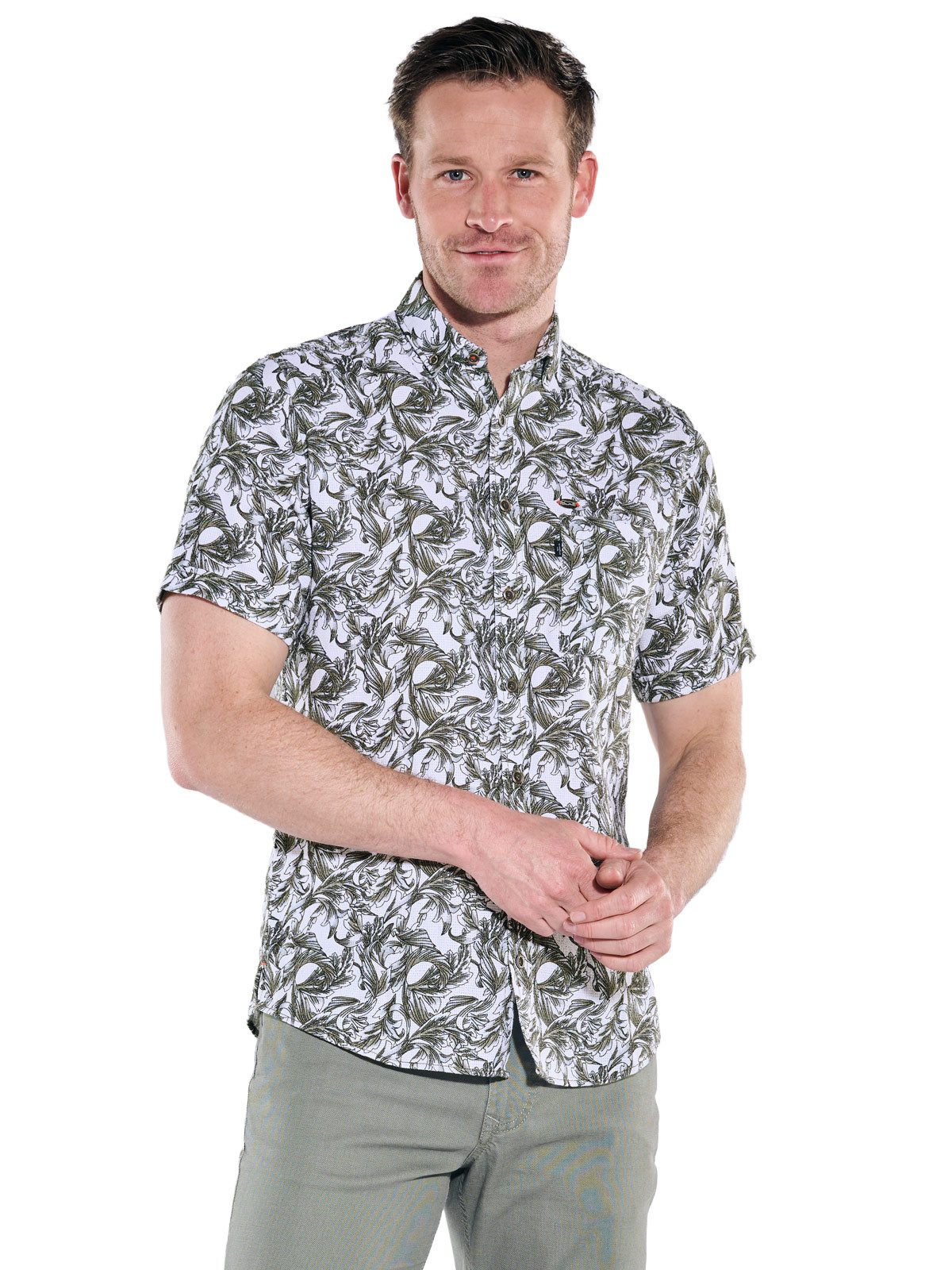 Engbers Kurzarmhemd Herren Hemd kurzarm, Oliv