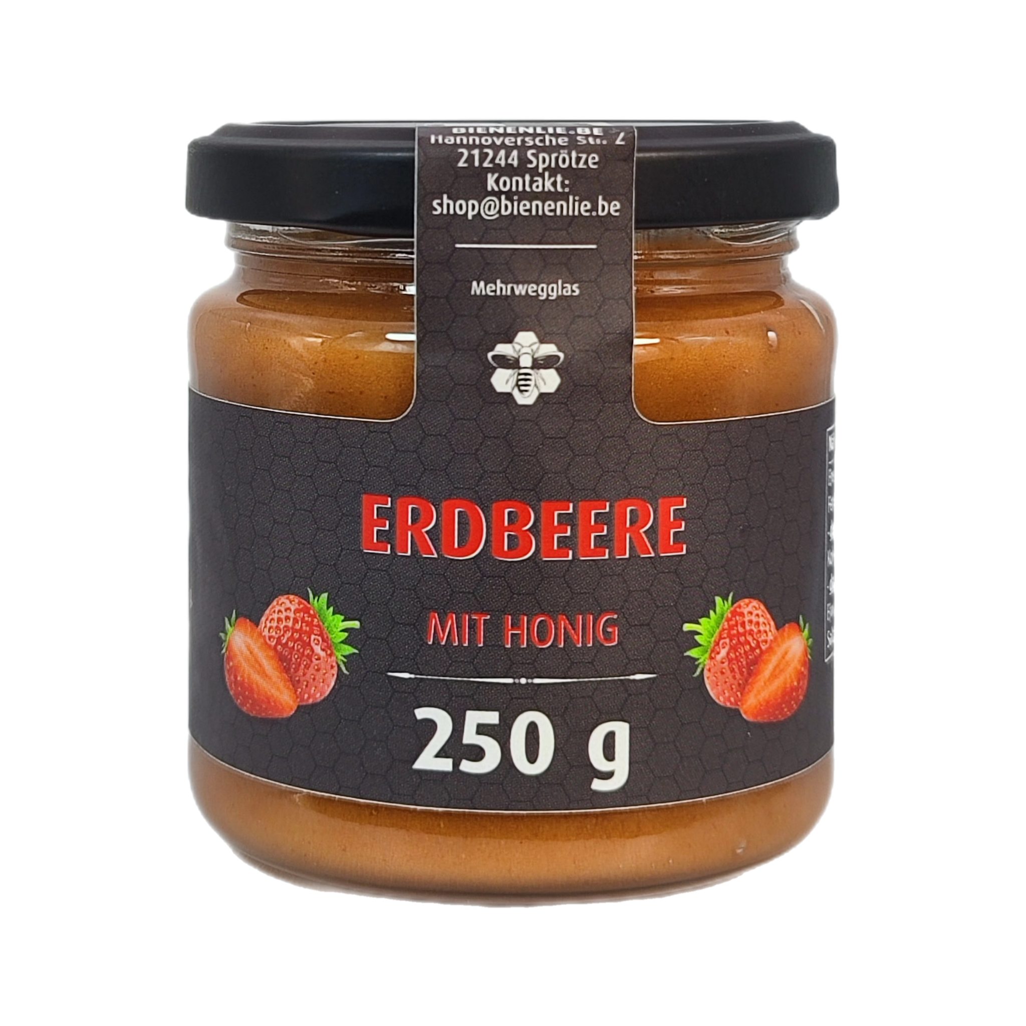 Imkerei BienenLie.be Honig Erdbeere mit Honig - fruchtig, süß & cremig, 250g, 1 x 250 g, 1 St.