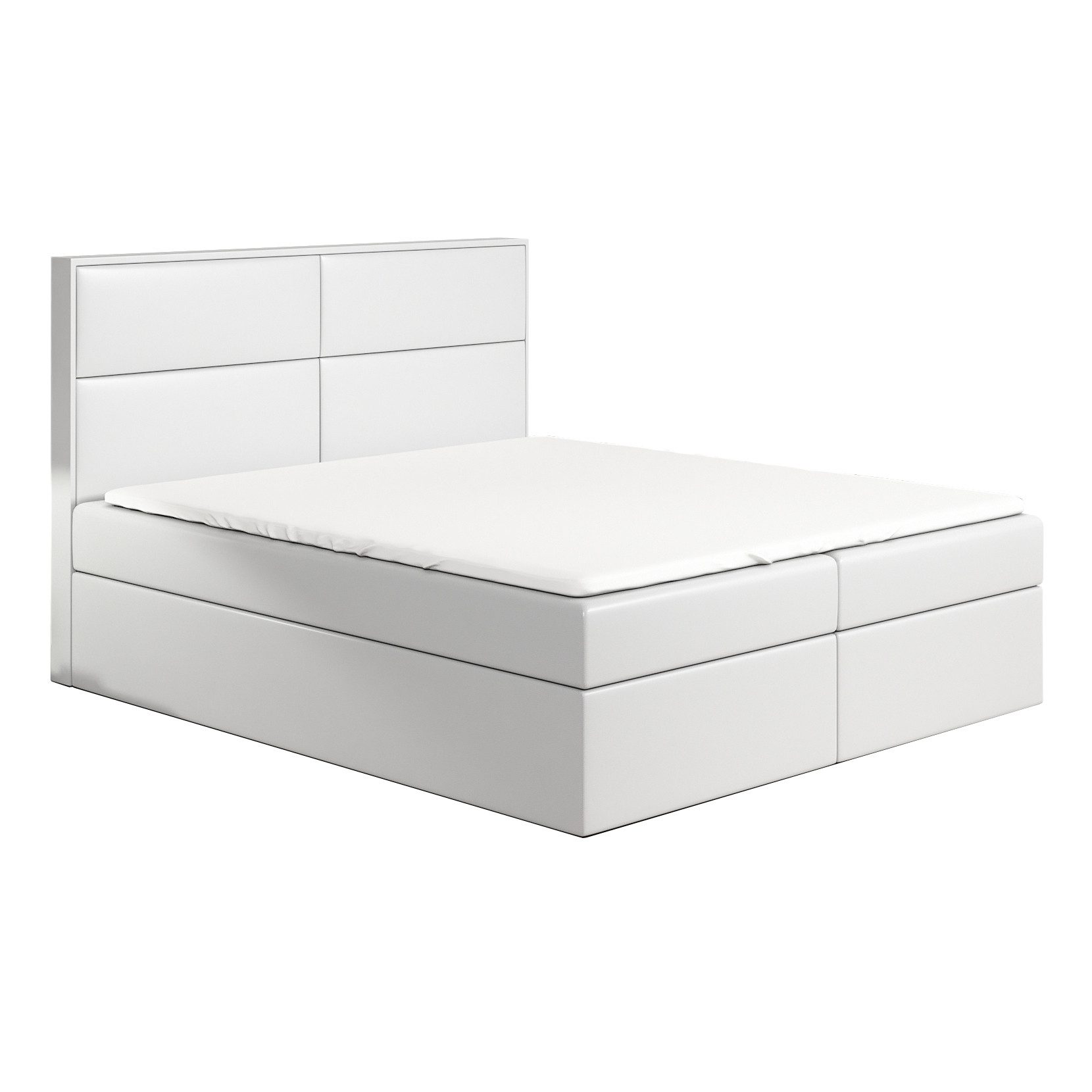 A&J MöbelLand GmbH Boxspringbett HOPP mit Bettkasten, Topper und gepolstertem Kopfteil. (Boxspringbett mit Bettkasten und gepolstertem Kopfteil. Inclusive Topper !, TOP ANGEBOT), Länge 208cm Höhe 106 cm
