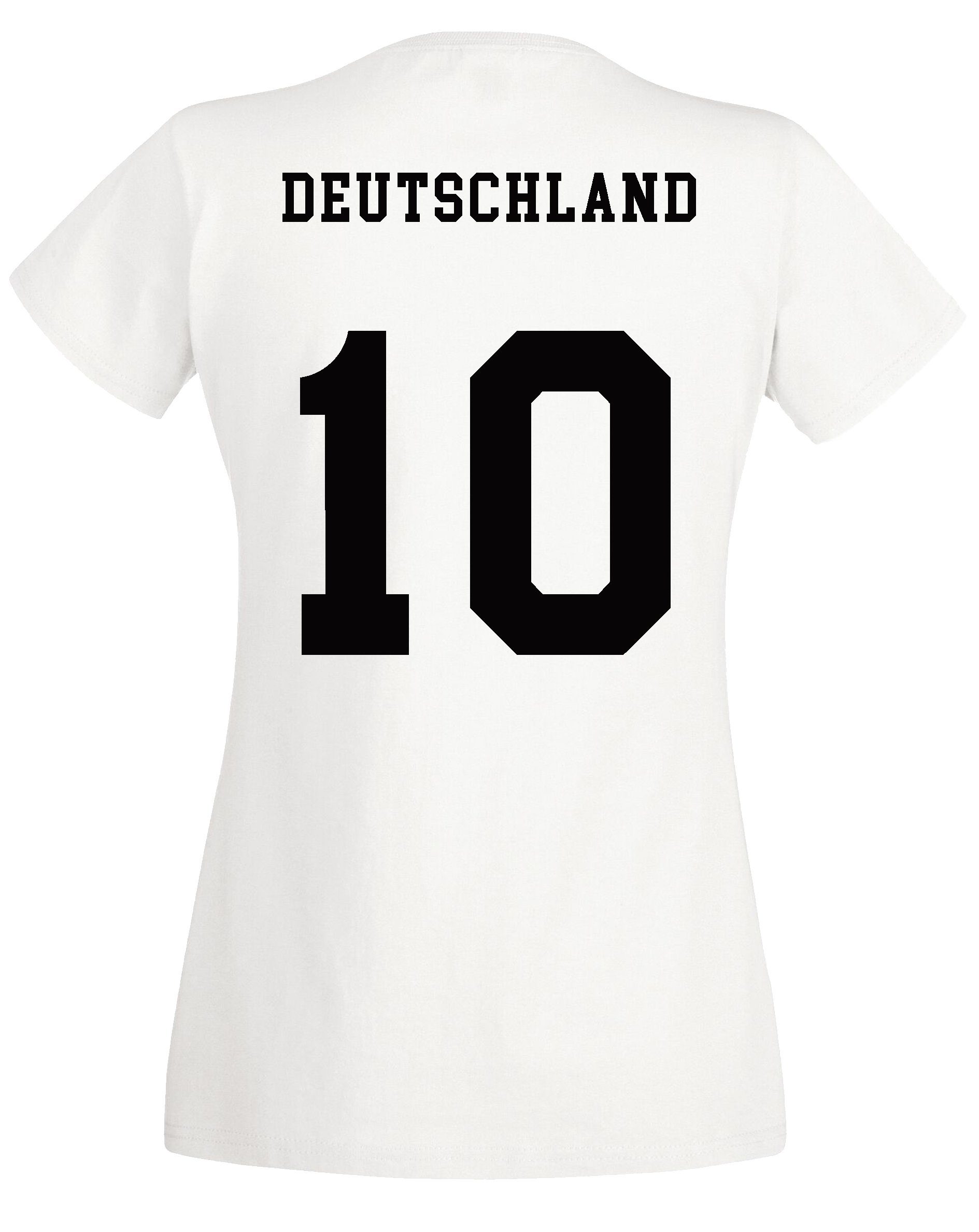 Youth Designz T-Shirt Deutschland Damen T-Shirt Trikot WM 2026 mit trendigem Motiv