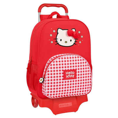 Hello Kitty Rucksack Hello kitty Kinder-Rucksack mit Rädern Hello Kitty Spring Rot 33 x 42