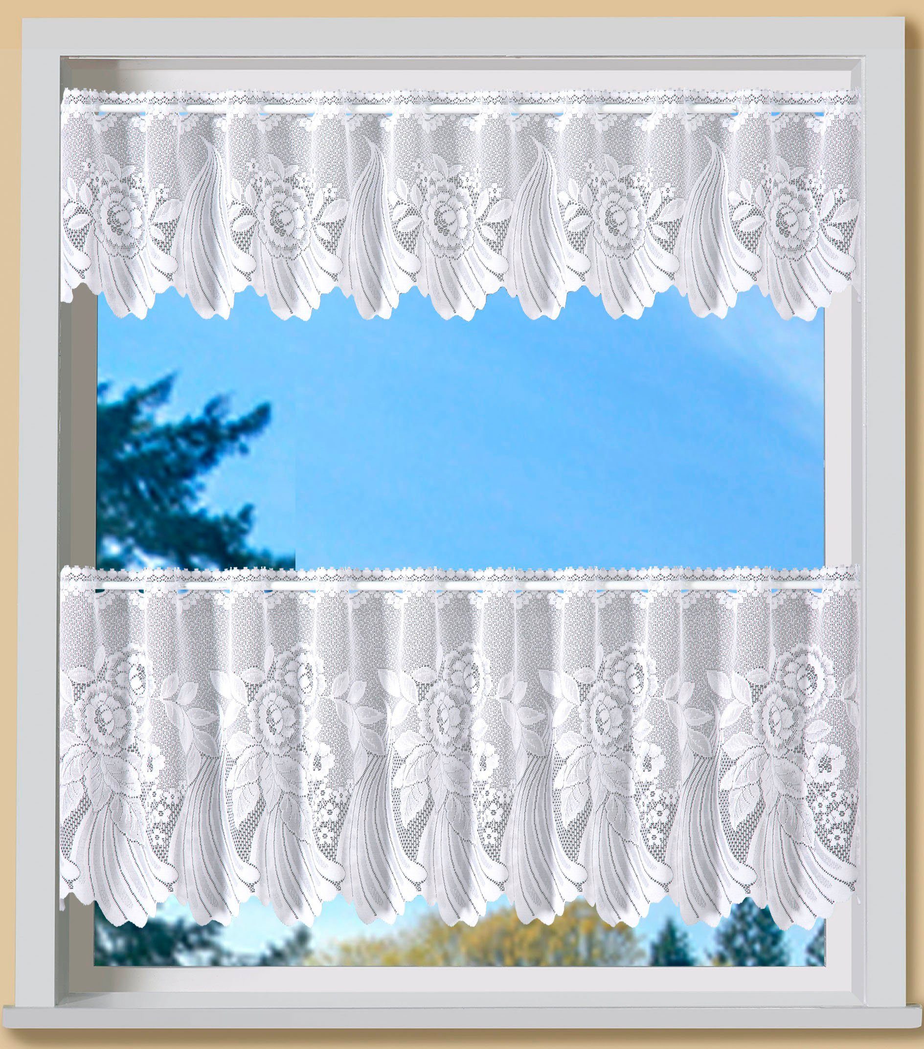 Weckbrodt Scheibengardine Savannah (1 St), Stangendurchzug, halbtransparent günstig online kaufen