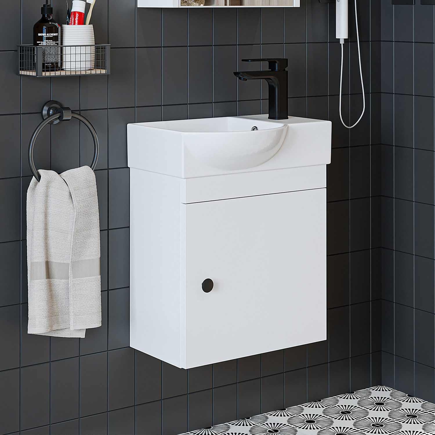 Roomart Badmöbel-Set PUNTO, (Unterschrank mit Waschbecken günstig online kaufen