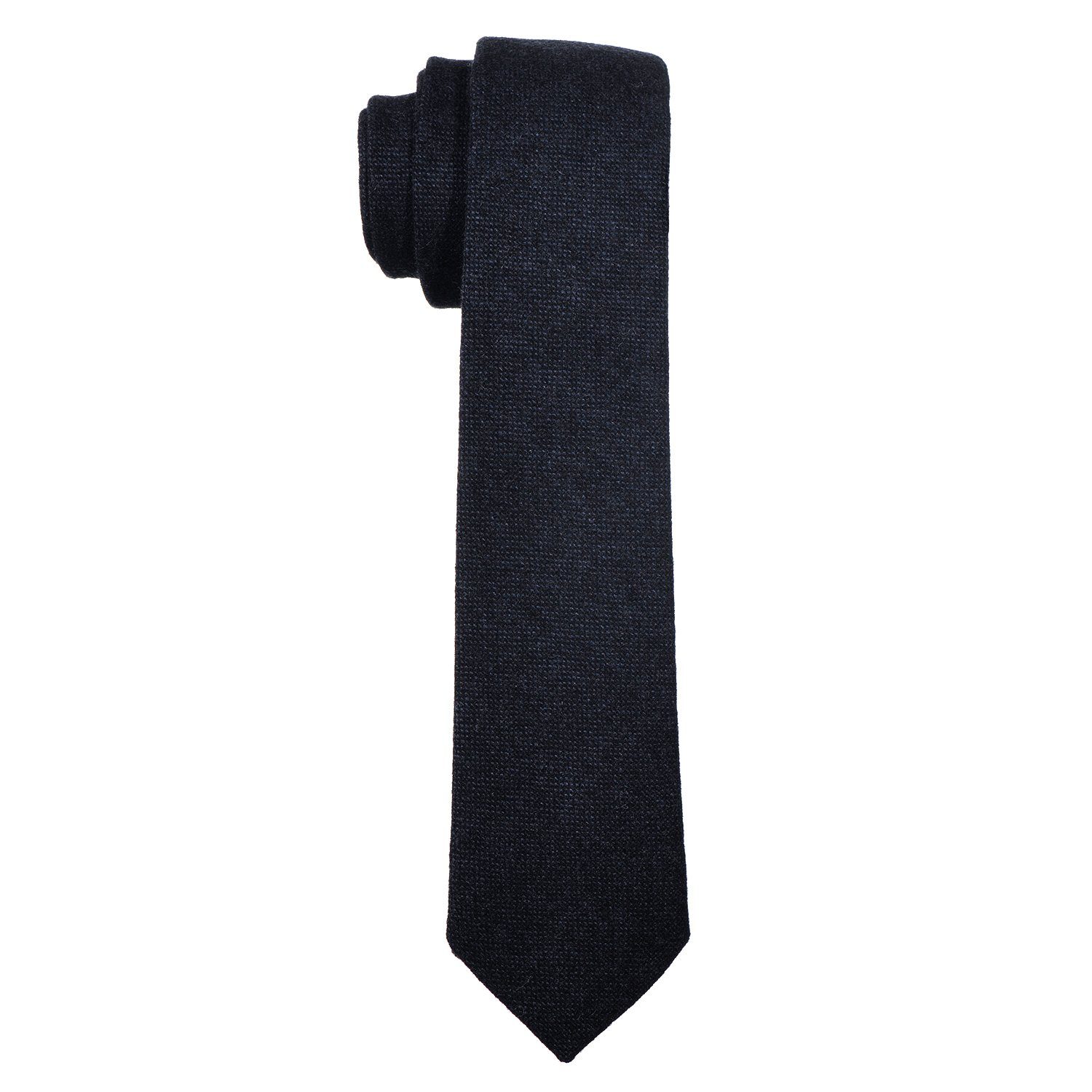 DonDon Muster, 1-St., nachtblau Büro Veranstaltungen 6 Krawatte) Krawatte festliche kariert und 1x für gepunkt cm oder verschiedene (Packung, Krawatte Baumwolle, Herren einfarbig