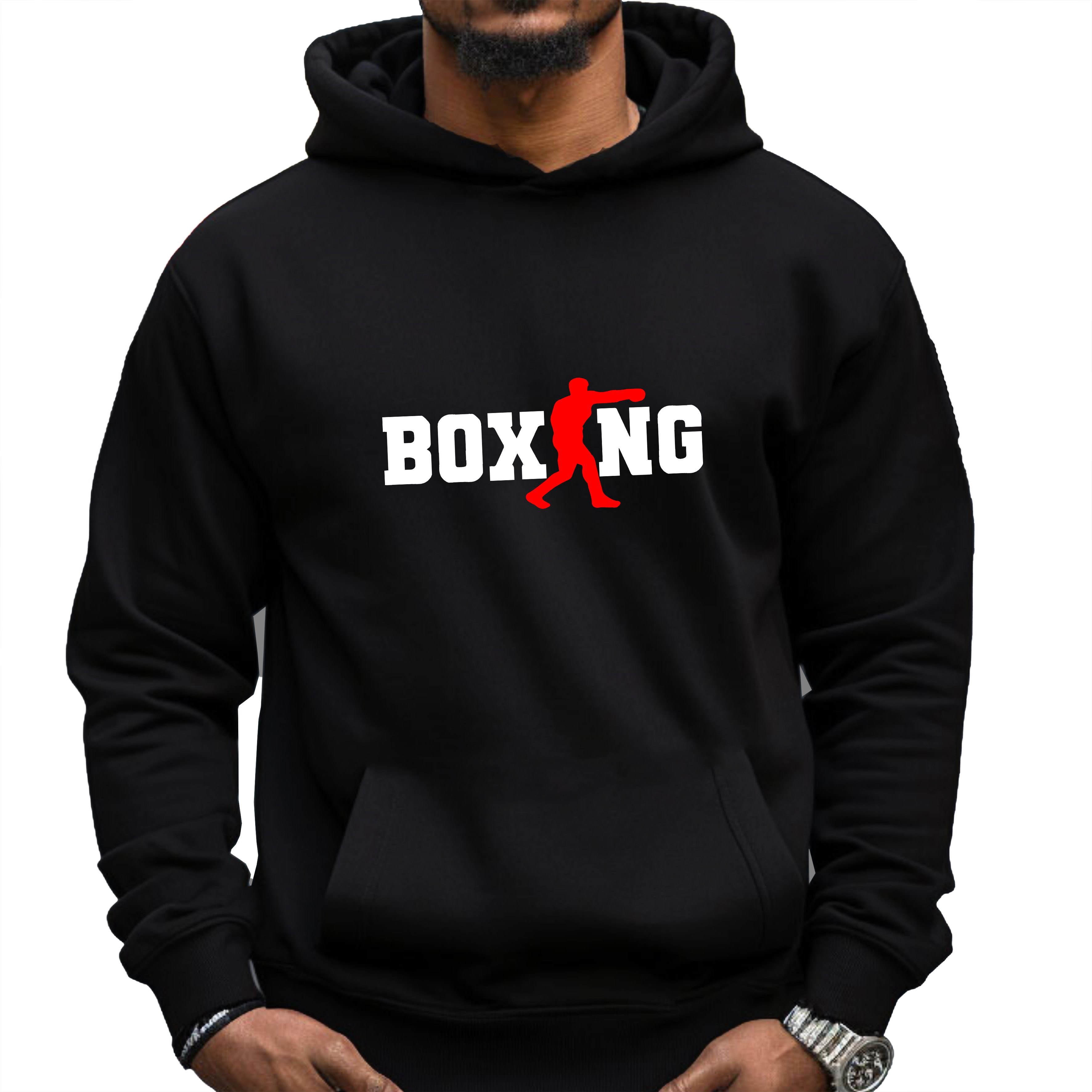 Banco Hoodie Kapuzenpullover Hoodie Sportmode Boxen Boxsport Größen XS bis 6XL Schwarz2.0