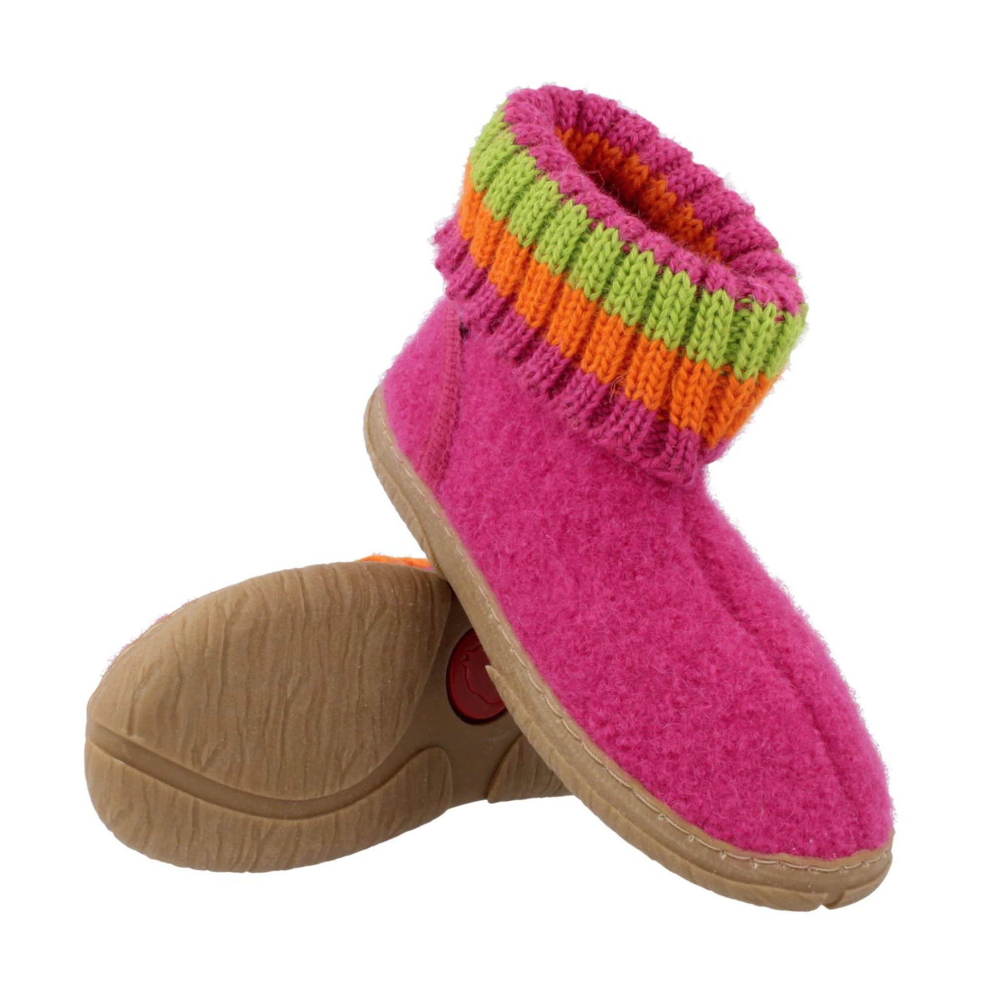 Haflinger Fidelius Jona Kinderhausschuhe mit Gummisohle unisex Hausschuh