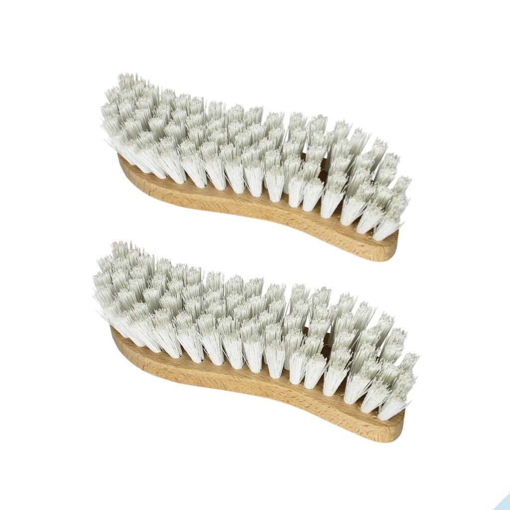SOREX Reinigungsbürste Scheuerbürste Wurzelbürste Holz "S-Form", (2-tlg)