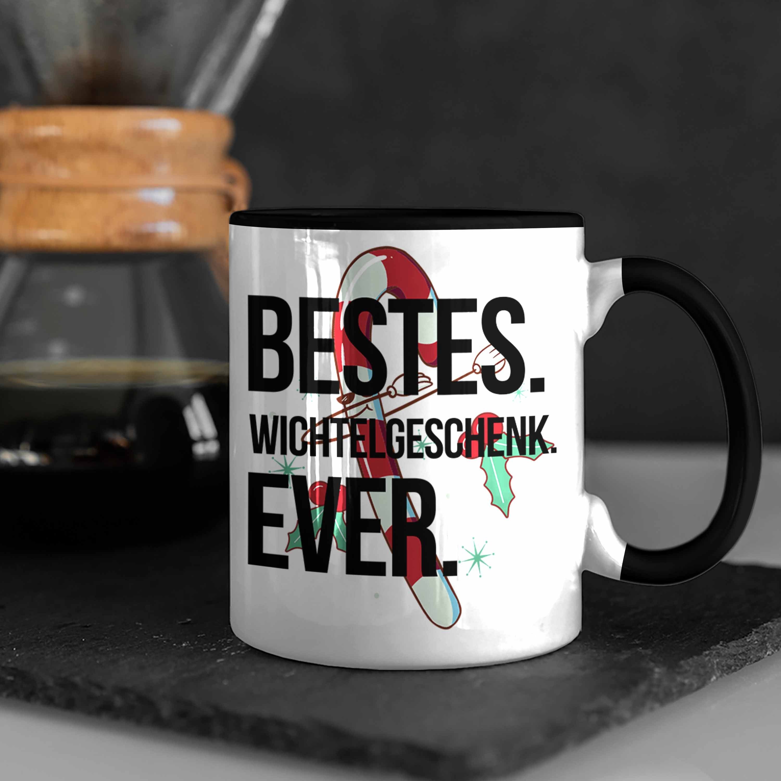 Wichteln für Geschenk Kollegen Trendation Weihnach Schwarz Frauen Schrott-Wichtelgeschenk Tasse