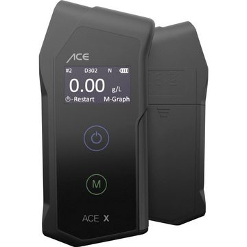 ACE Alkohol-Teststreifen ACE X Alkoholtester Schwarz 0.0 bis 5 ‰ inkl. Display