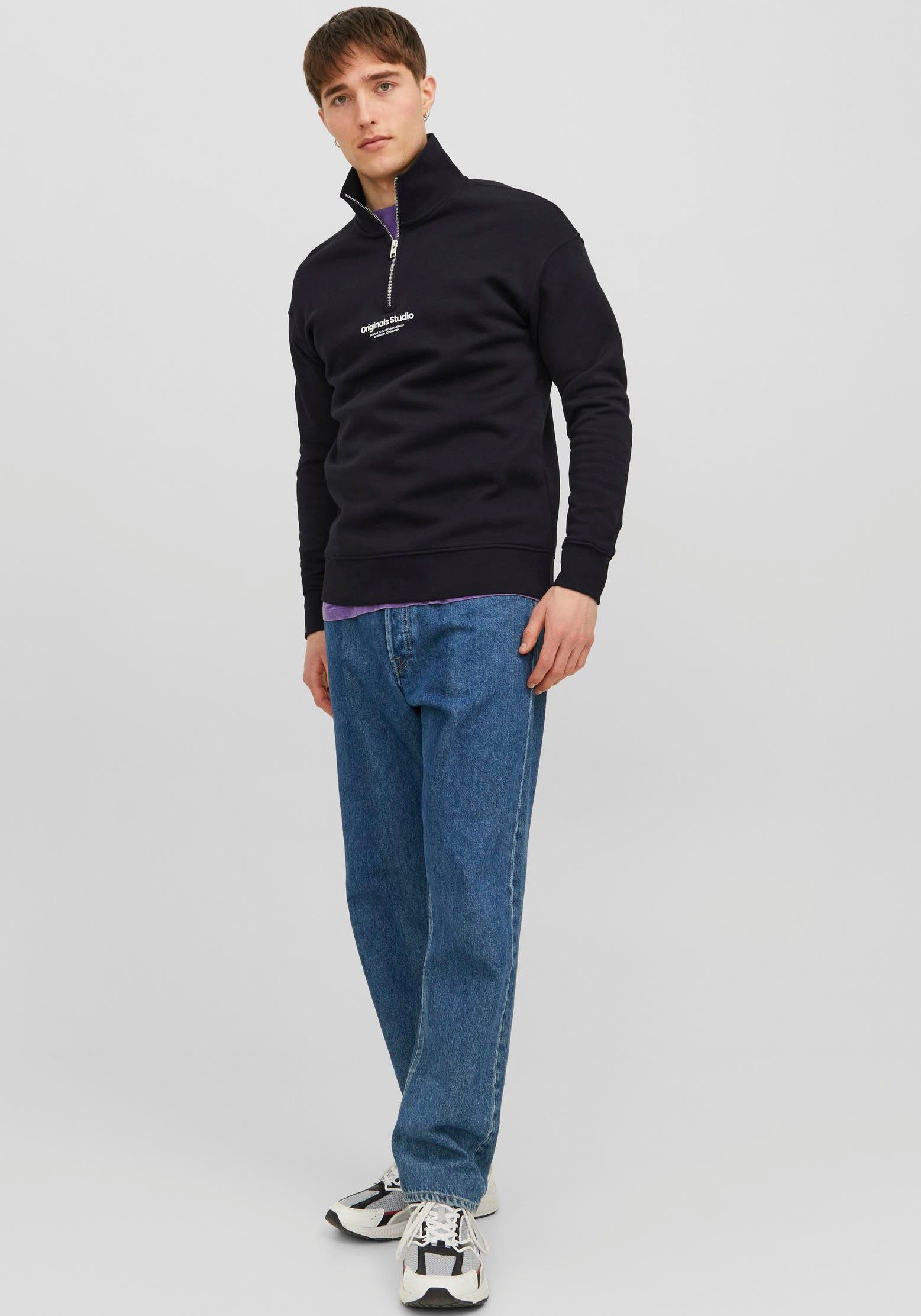 SN black HN SWEAT JORVESTERBRO & Jones Jack QUARTER Sweatshirt ZIP