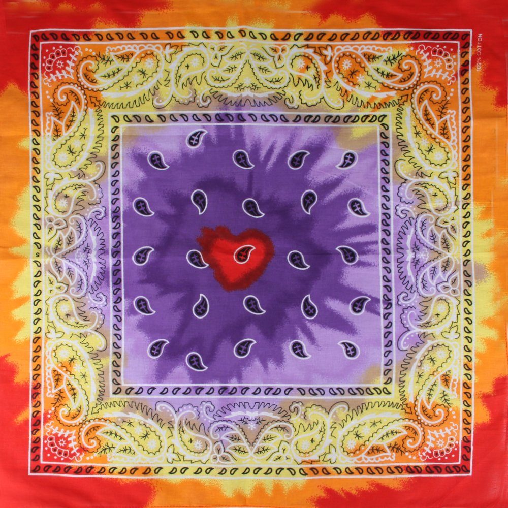 Goodman Design Bandana Bandana Kopftuch Halstuch rot orange gelb violett Pa günstig online kaufen