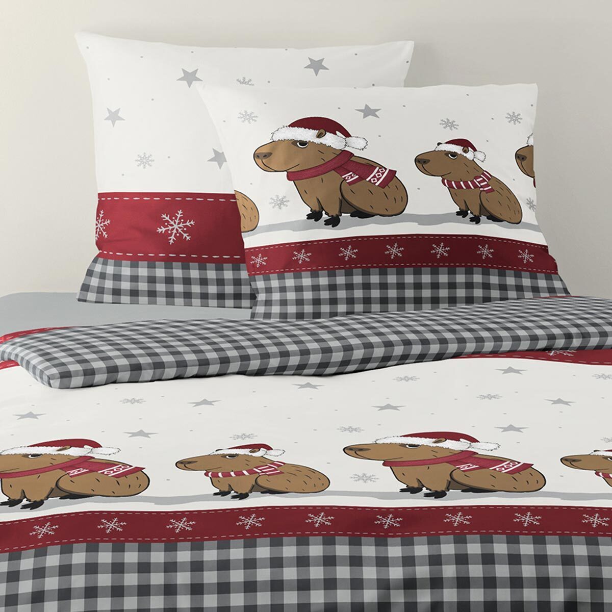 TRAUMSCHLAF Bettwäsche Capybaras, Biber, 2 teilig, Winterbettwäsche in warm günstig online kaufen