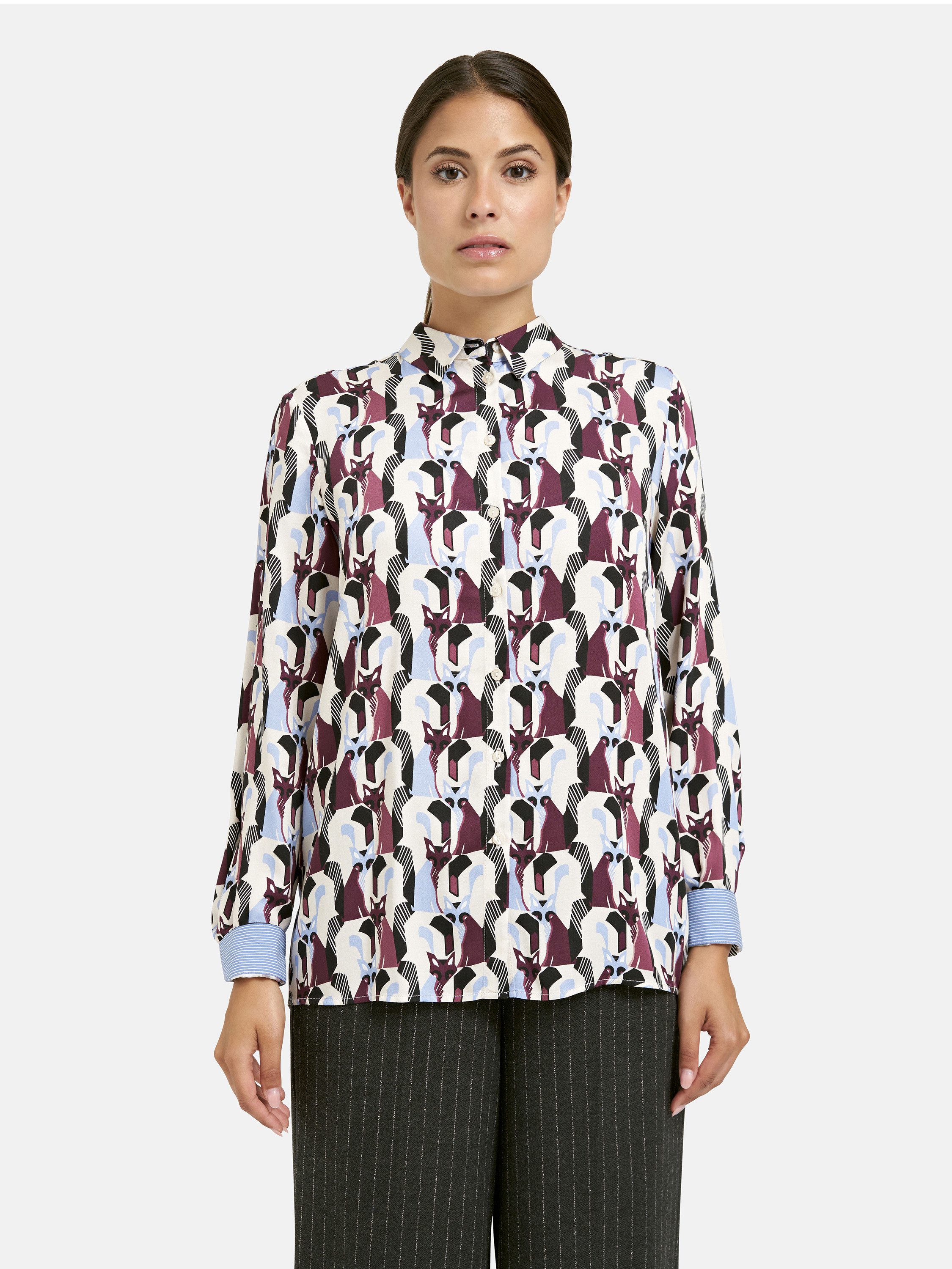 Milano Italy Langarmbluse mit Kellerfalte im Rücken günstig online kaufen