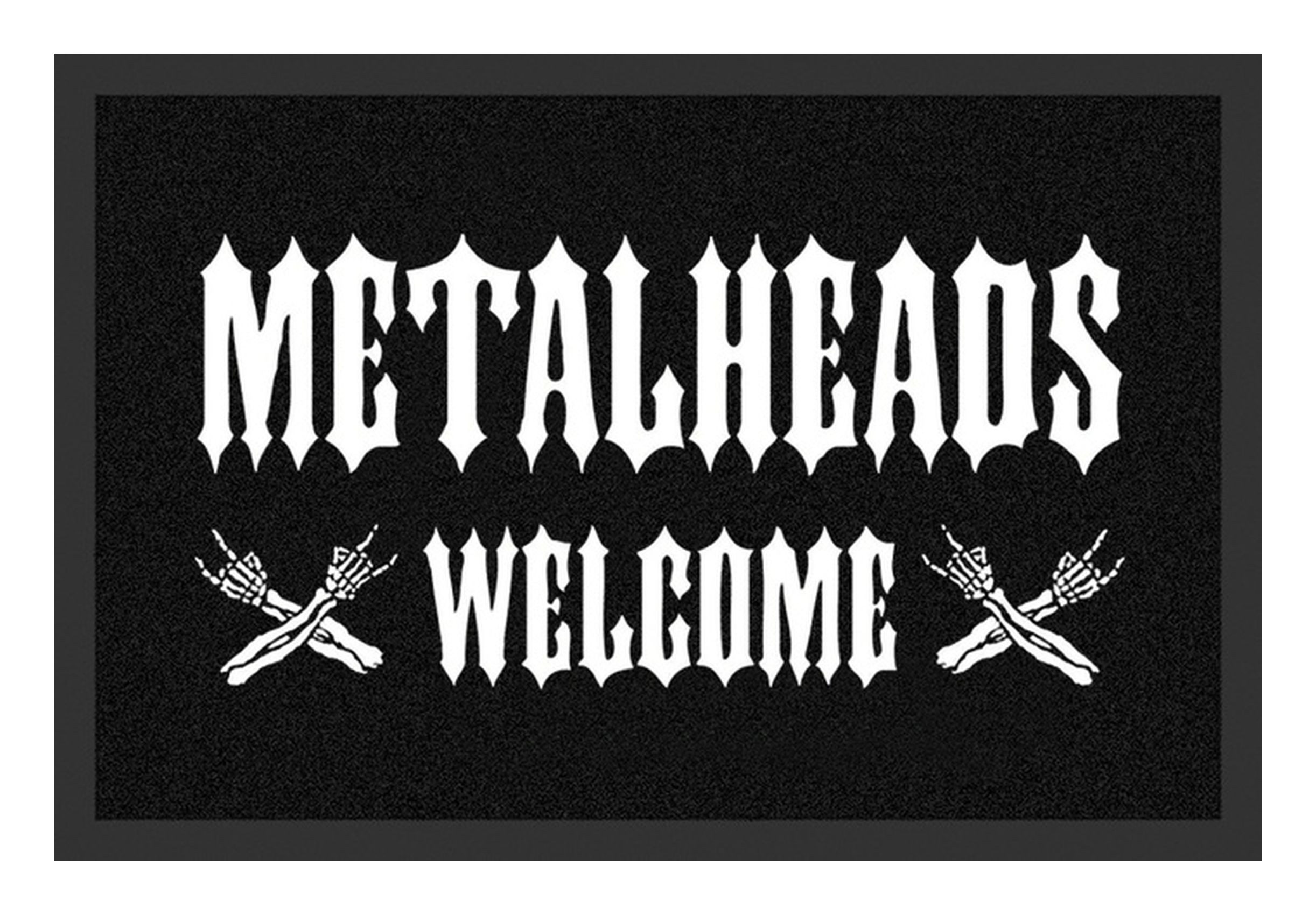 Rockbites Fußmatte Rockbites - Fußmatte Türmatte "Metalheads Welcome" Schwarz Nr. 168
