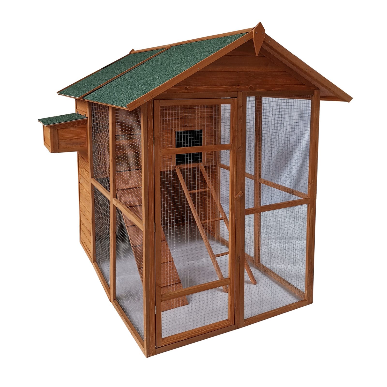 HTI-Line Hühnerstall Hühnerhaus Heidi, Vogelvoliere Freigehege Hühnerstall