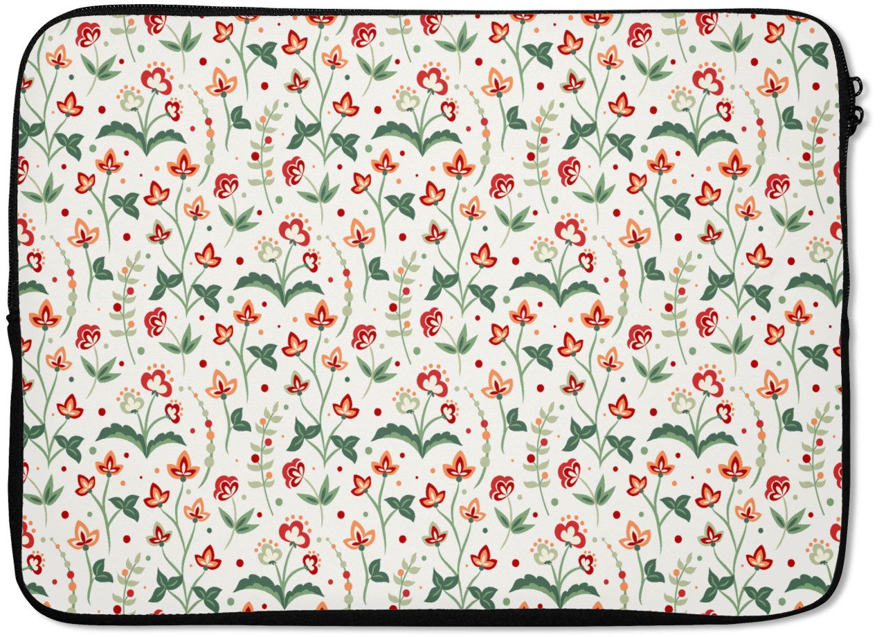 MuchoWow Laptop-Hülle Sommer - Blumen - Muster 13.3 Zoll, Laptopsleeve, weiches Innenfutter zum Schutz Kratzern, Laptoptasche