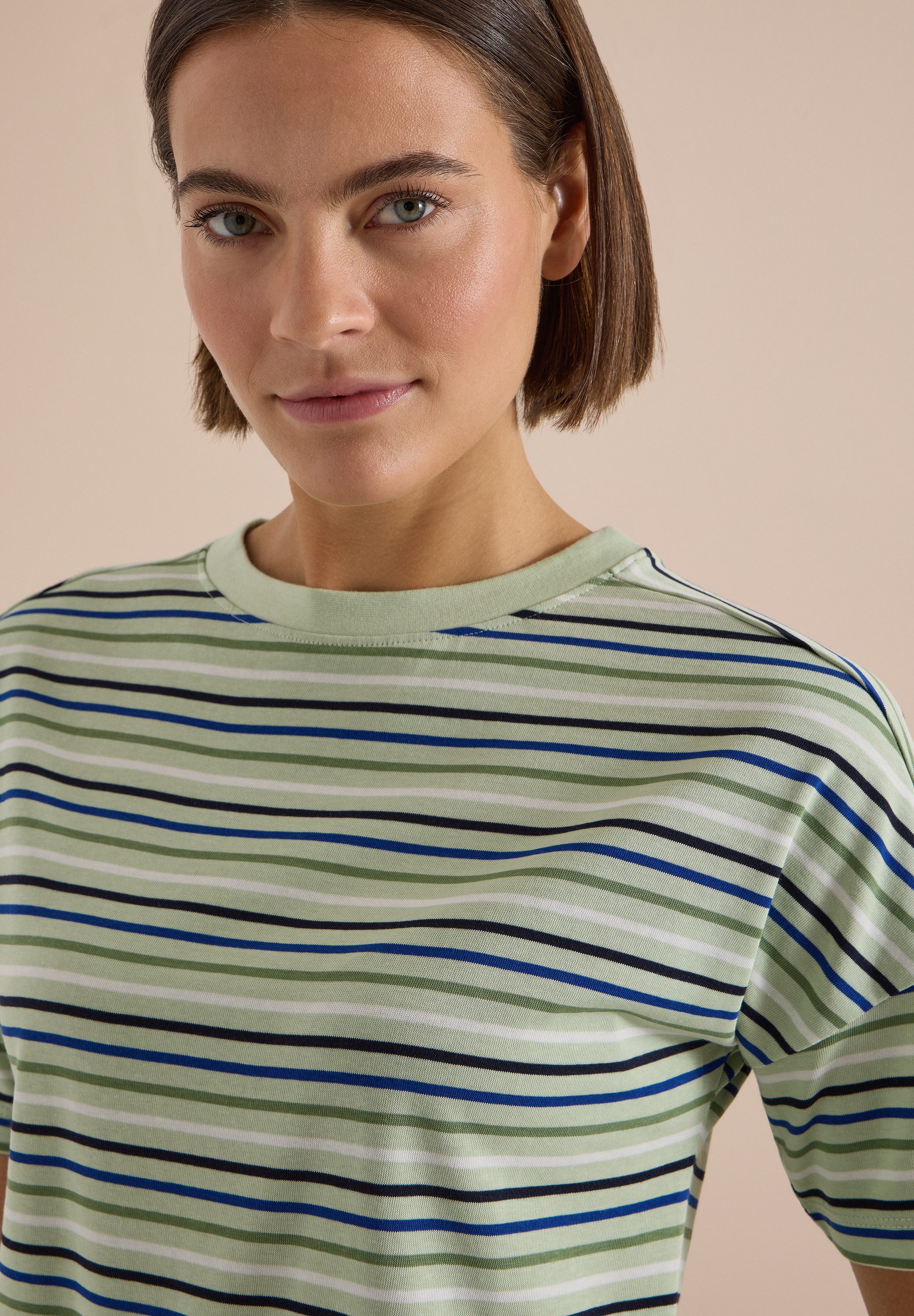 CECIL T-Shirt Ringelshirt, Baumwolle, Rundhalsausschnitt