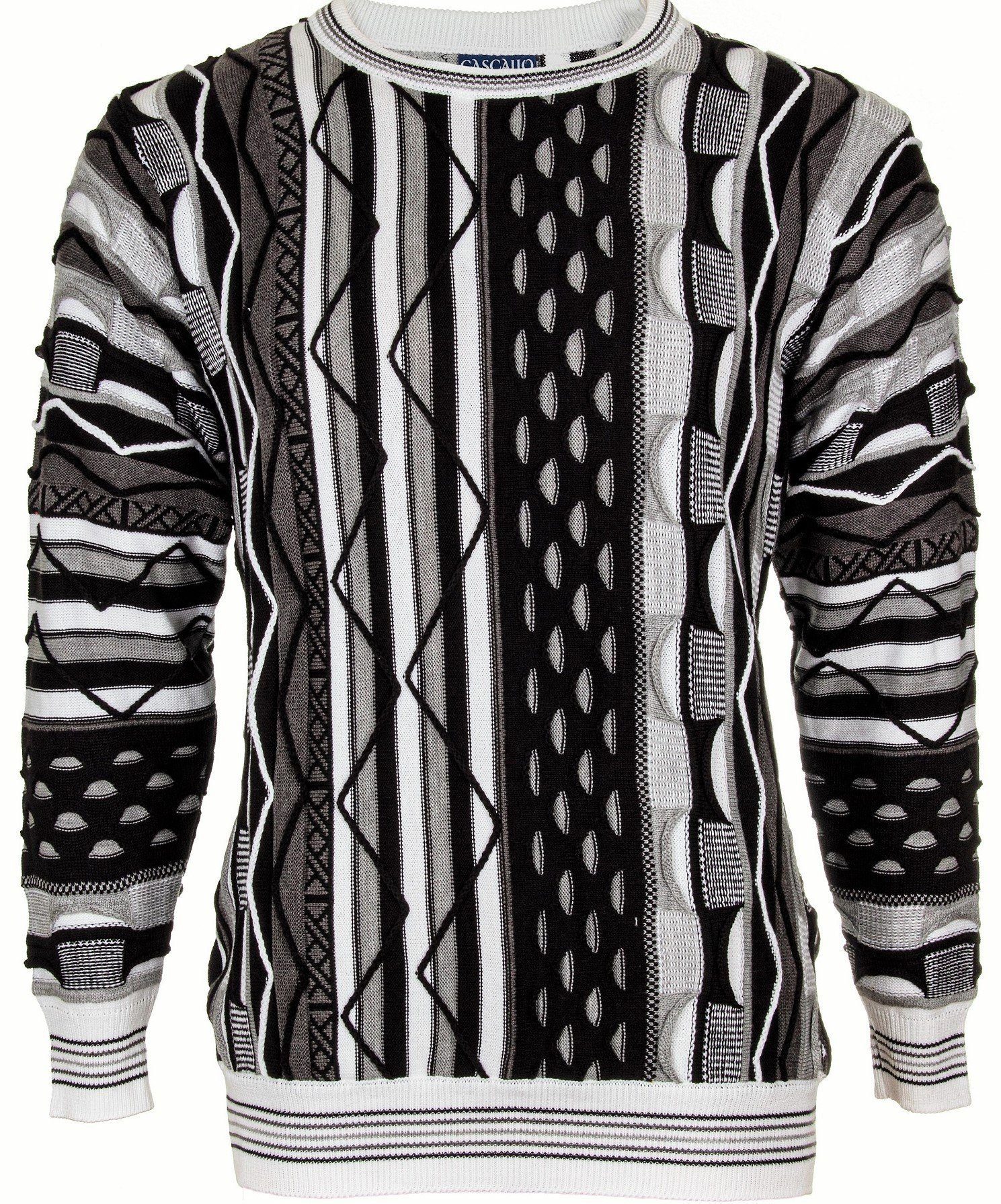 Strickpullover Emilio - Gestrickter Luxus Designer Rundhals-Pullover Regular Fit