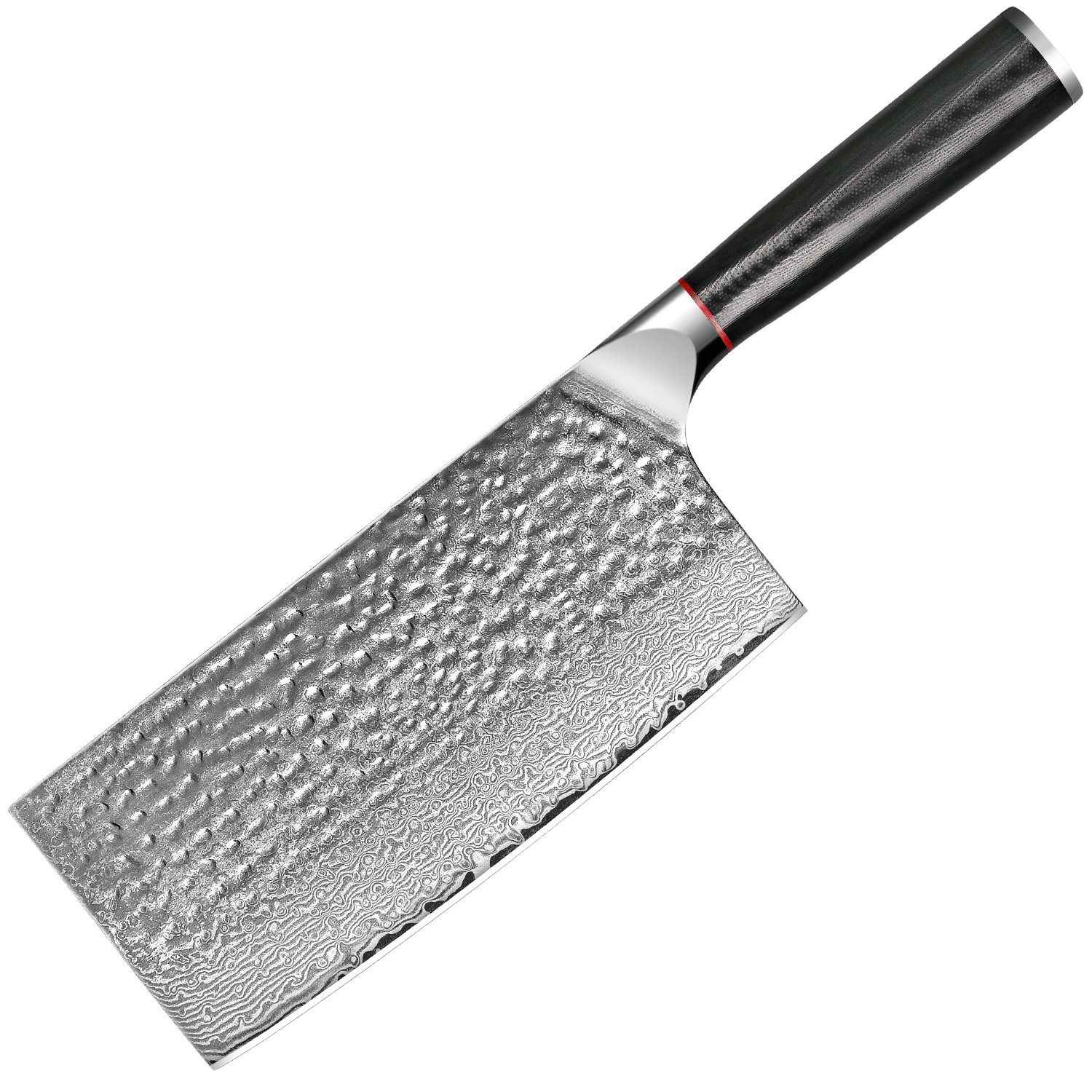 KingLux Hackmesser Damaststahl 18cm Chinesisches Kochmesser Hackbeil messer