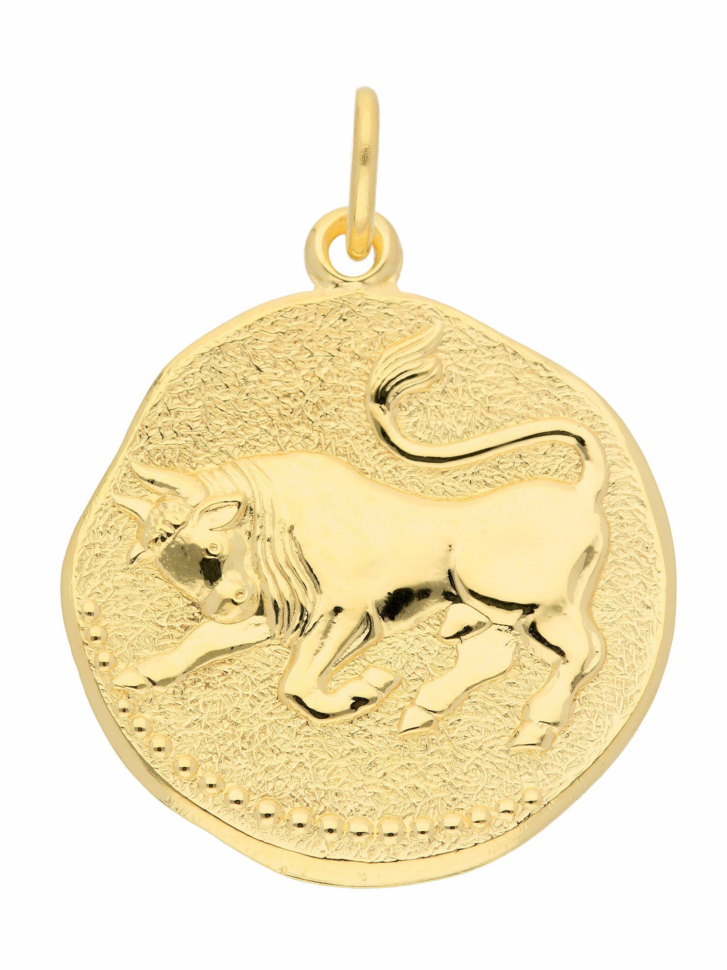 Adelia´s Kettenanhänger 333 Stier Anhänger & 18,2 für Herren Damen Gold Goldschmuck Ø mm, Sternzeichen