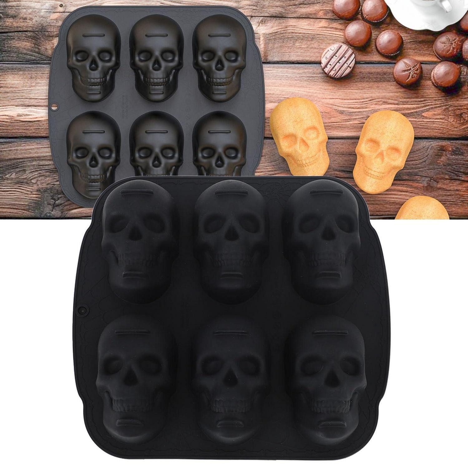 LuxusKollektion Silikonform Totenkopf Backform Silikon für Halloween, (1-tlg)