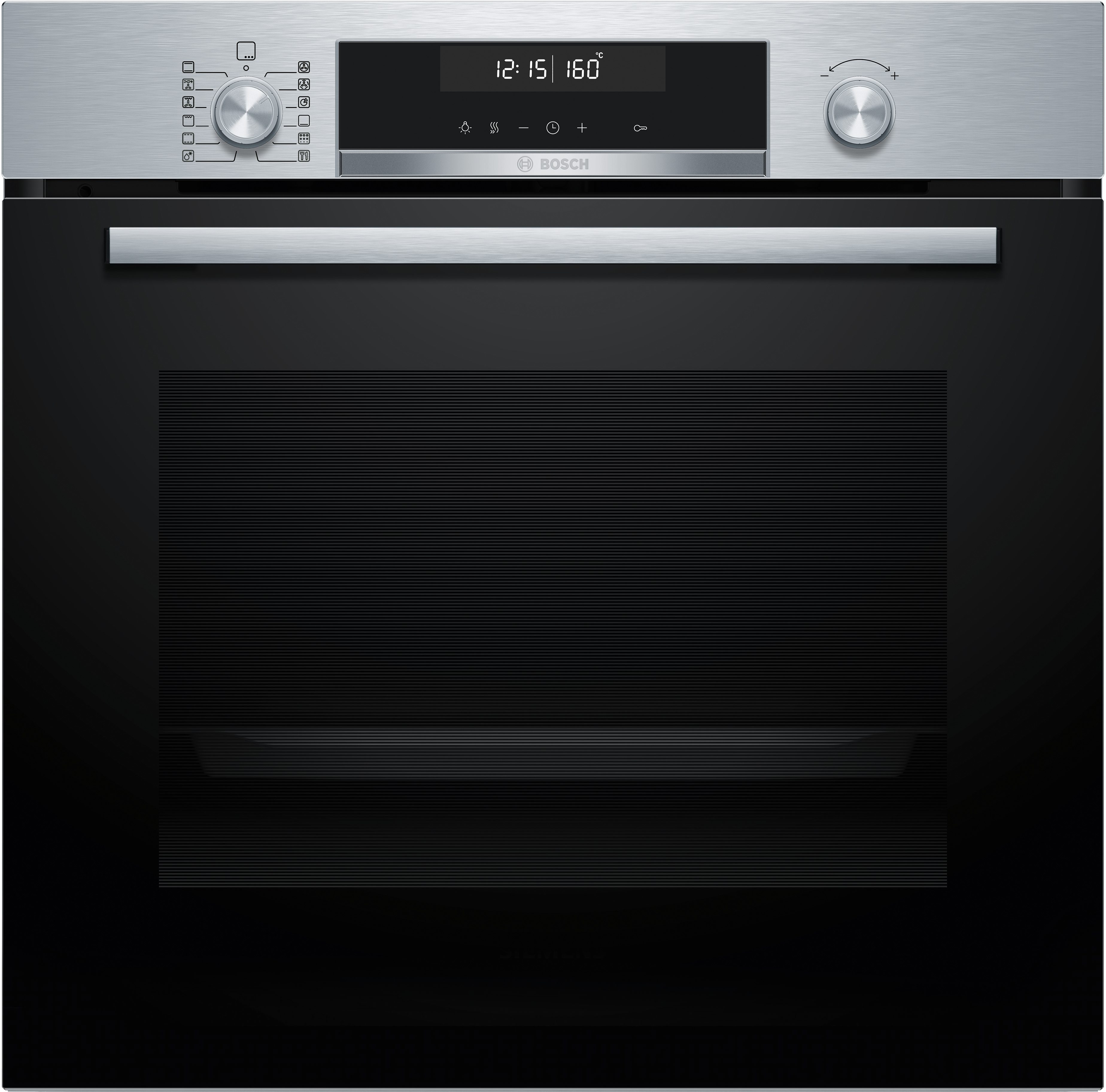 BOSCH Pyrolyse Backofen Serie 6 HBG578BS3, mit Teleskopauszug nachrüstbar, Air Fry für knsuprige Lebensmittel & automatische Selbstreinigung