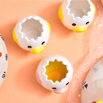 leben Eierköpfer Zweierpack Eiertrenner, Keramik-Eiertrenner, (2-tlg., Interessant sind Eigelbtrenner und kleine Eiertrenner), Geeignet für Küche, Bäckerei, Camping