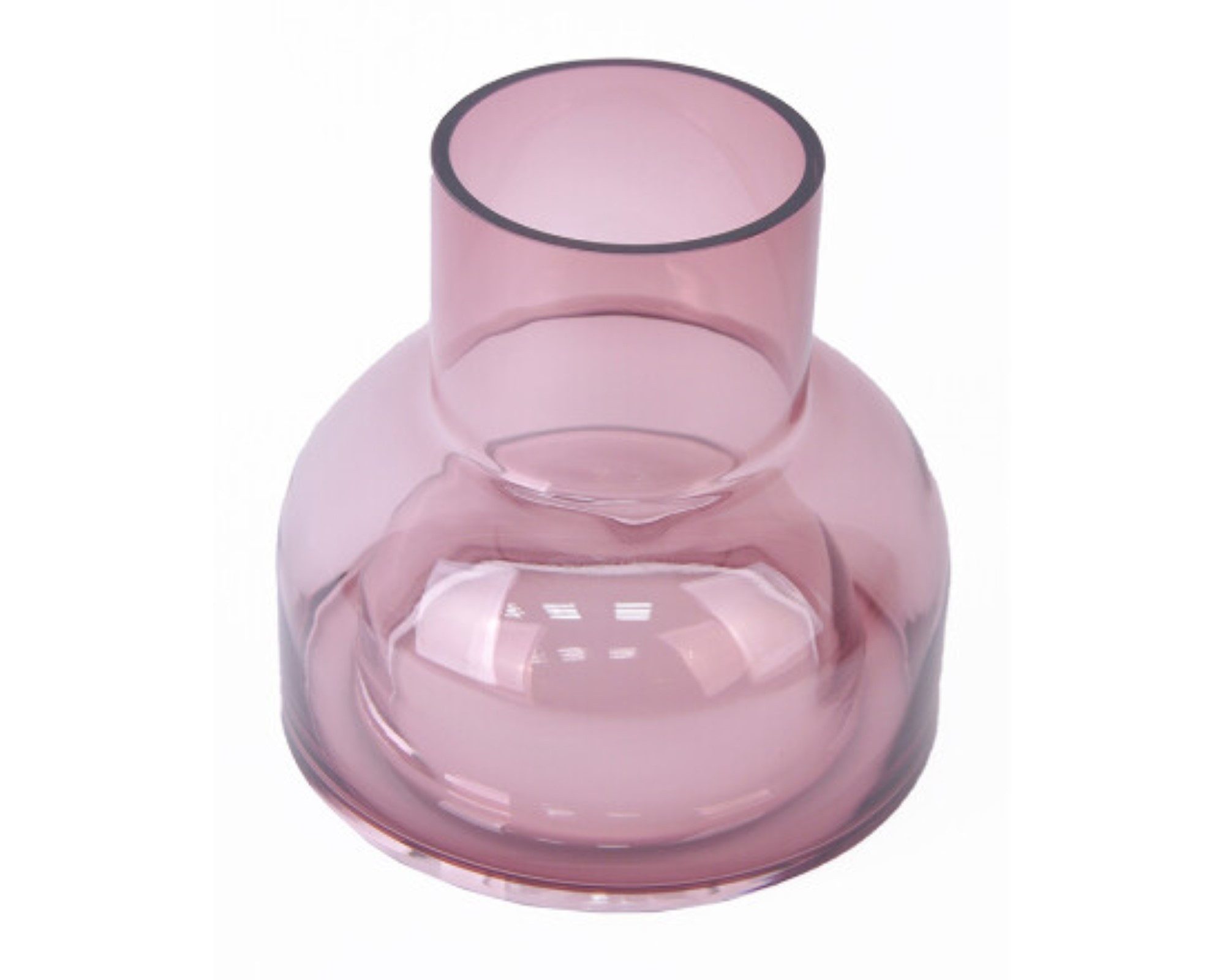 Schäfer Elektronik Dekovase Vielseitige Dekovase mit modernem Charme - Glasschale 22cm in Beere