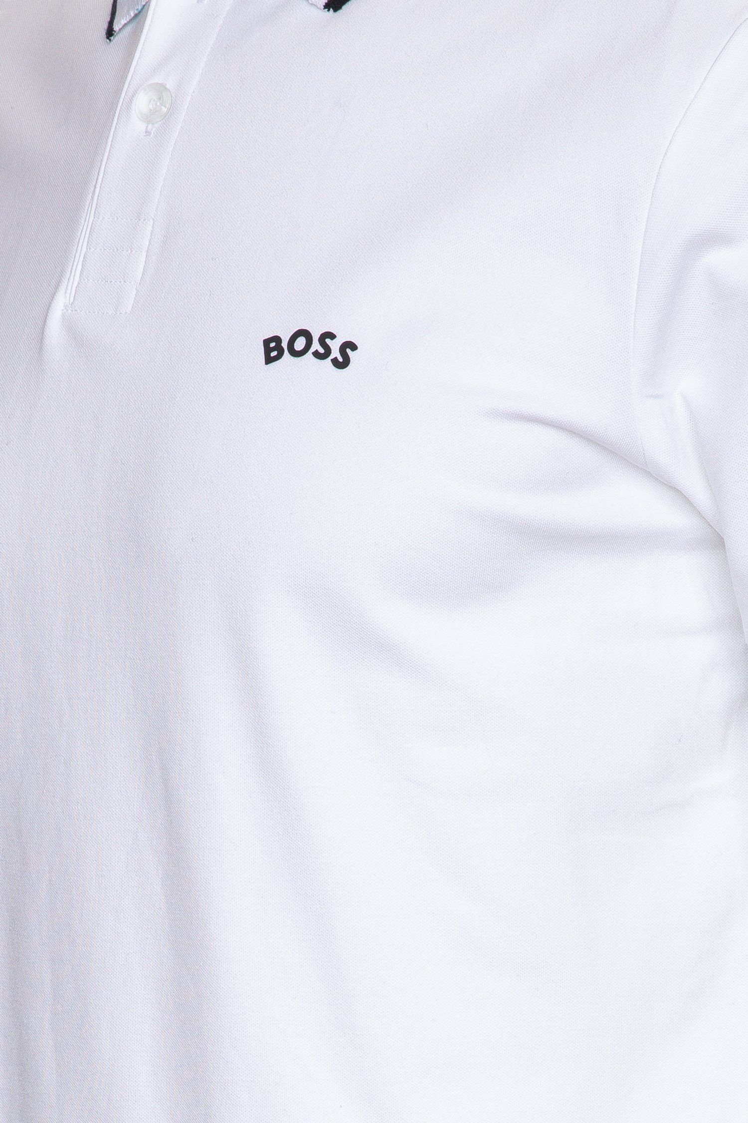BOSS GREEN Poloshirt (1-tlg) Weiß (104) Paul Curved
