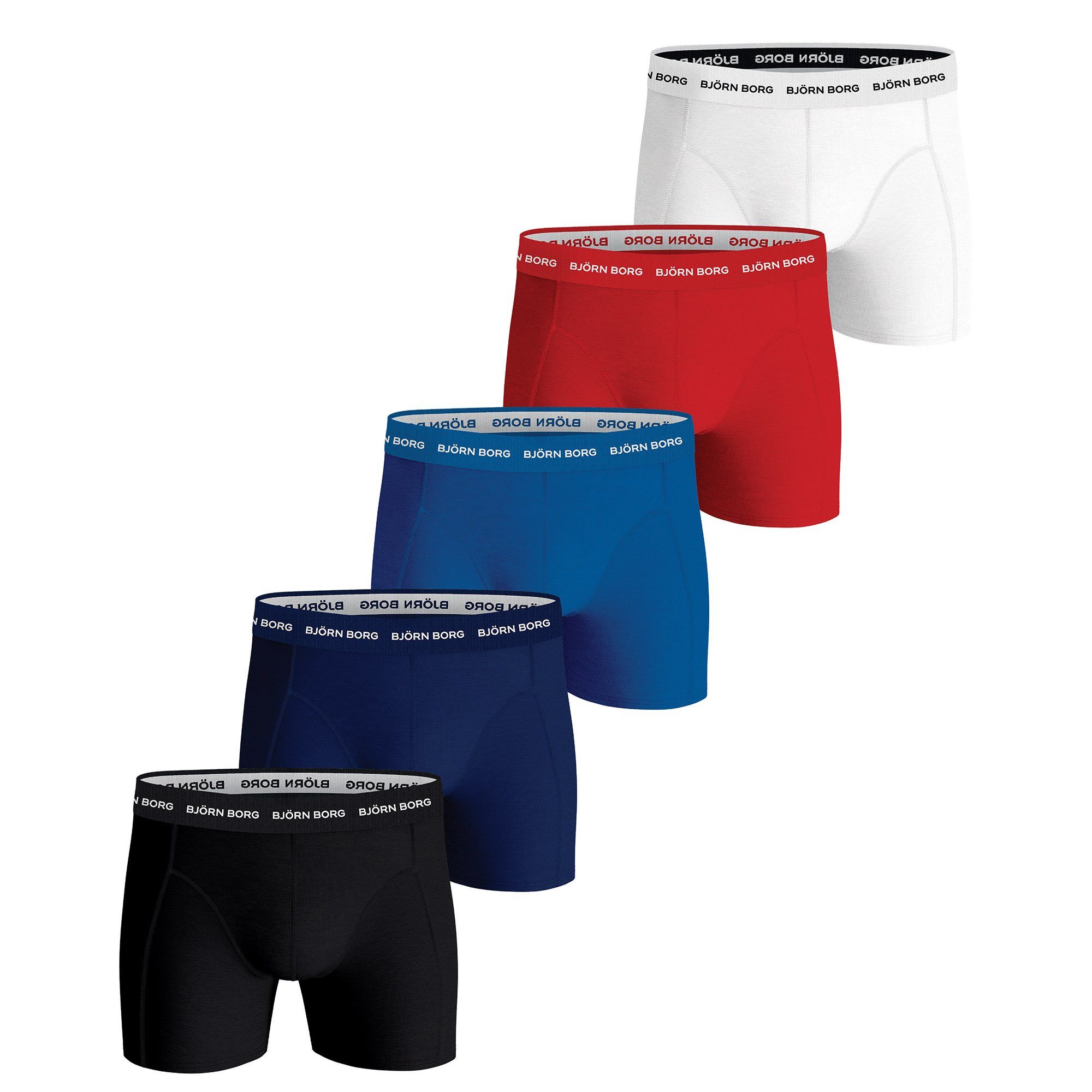 Schwarz/Blau/Rot/Weiß