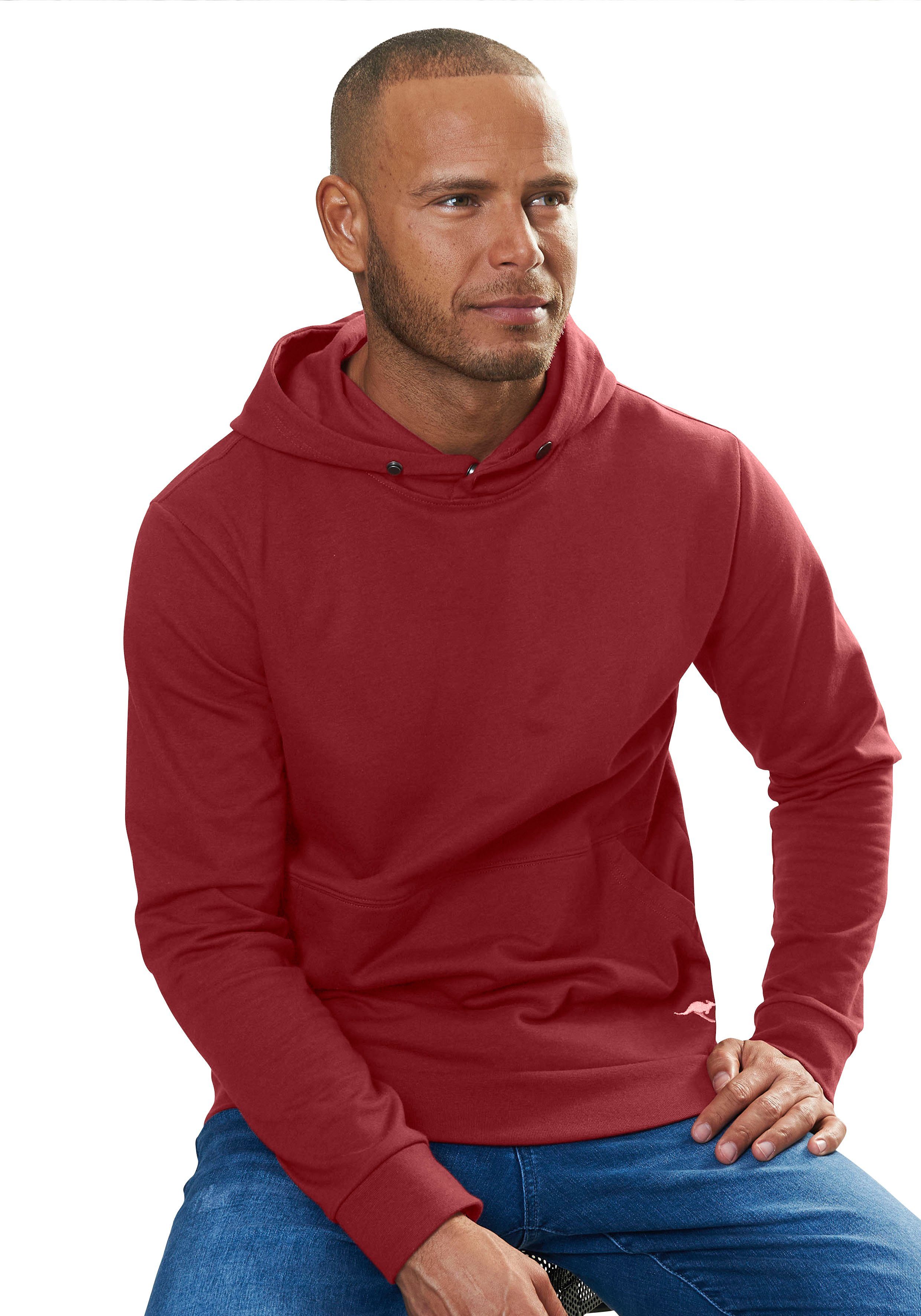KangaROOS Hoodie Sweatshirt mit Rundhals und Kapuze, Baumwollmischung