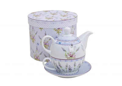 G. Wurm Teekanne »Teekannen-Set mit Tasse Teller Porzellan Lavendel«