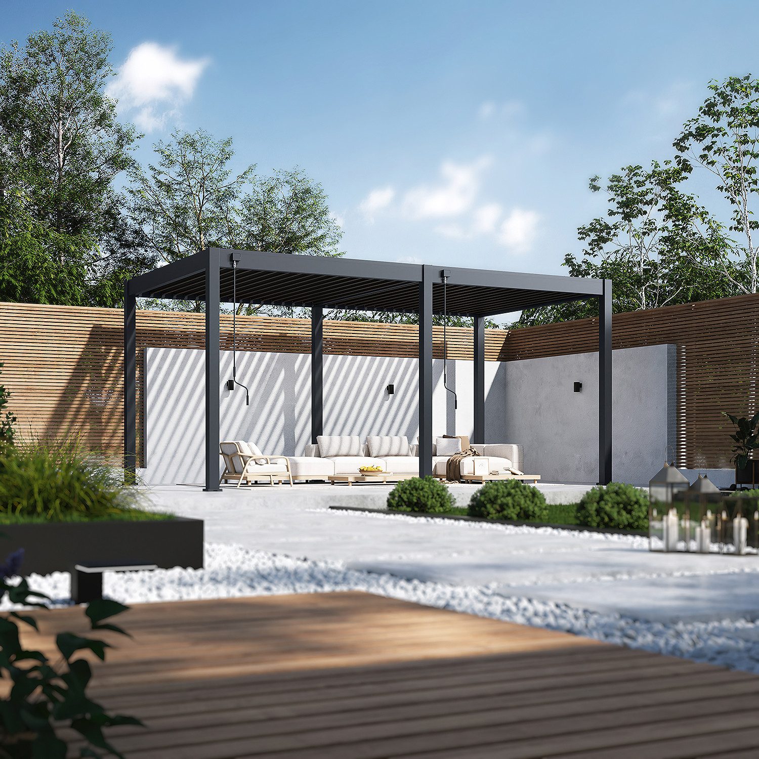 Weide Pergola Classic Pavillon Terrassenüberdachung Aluminium günstig online kaufen