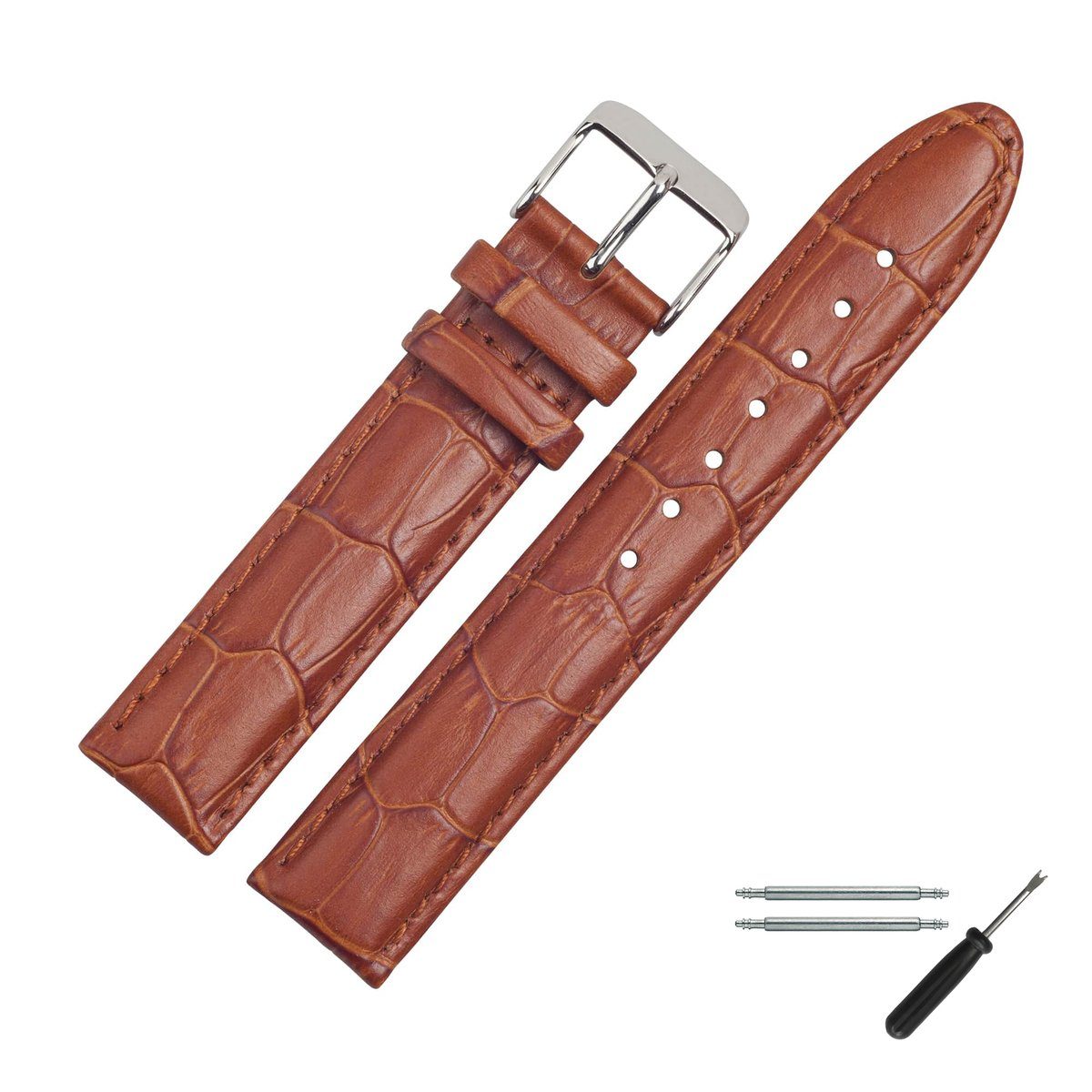 MARBURGER Uhrenarmband 18mm Leder Alligator Prägung günstig online kaufen