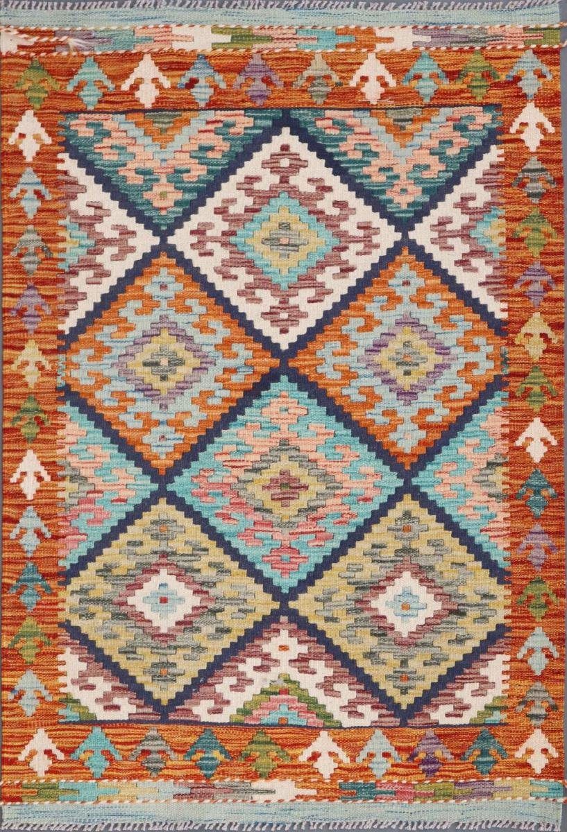 Orientteppich Kelim Afghan 84x124 Handgewebter Orientteppich, Nain Trading, rechteckig, Höhe: 3 mm | Kurzflor-Teppiche
